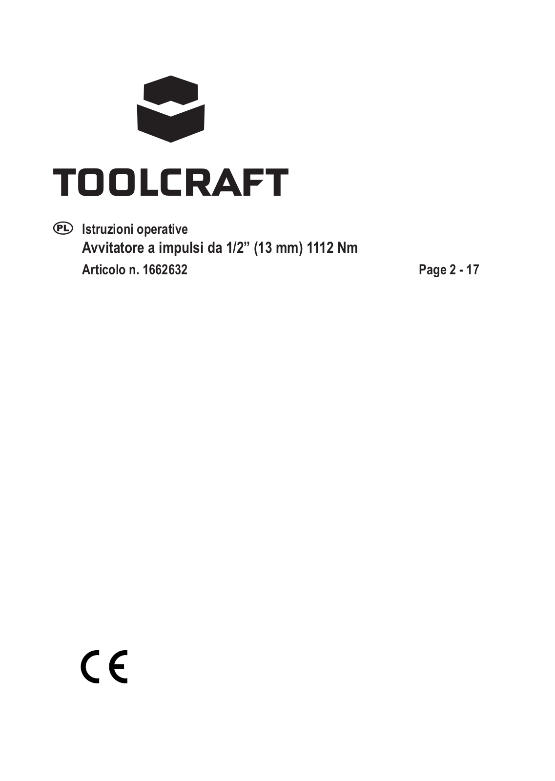 TOOLCRAFT 1662632 Instructions