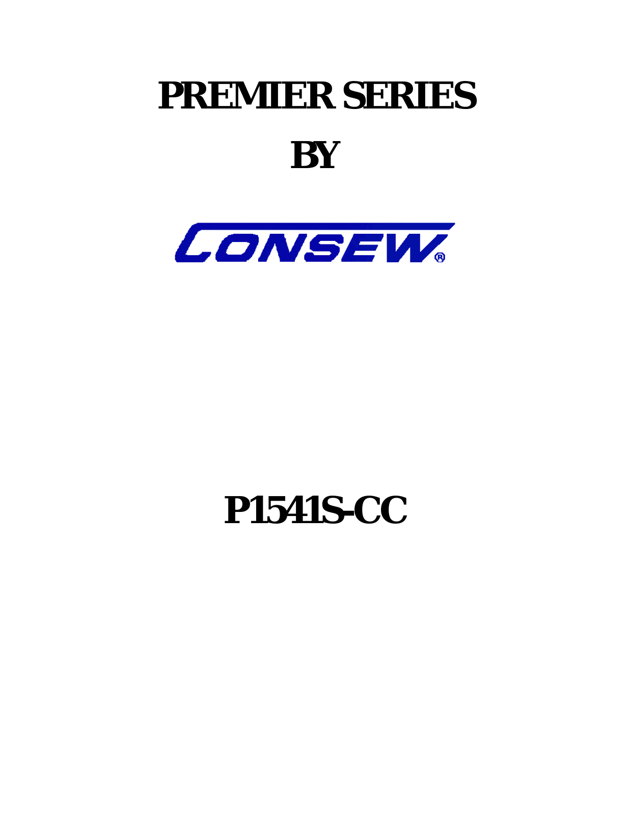 CONSEW P1541S-CC Operating Instruction