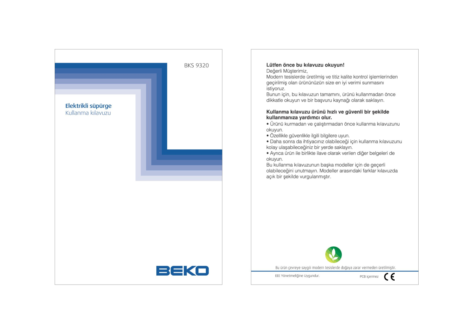 Beko BKS9320 User manual