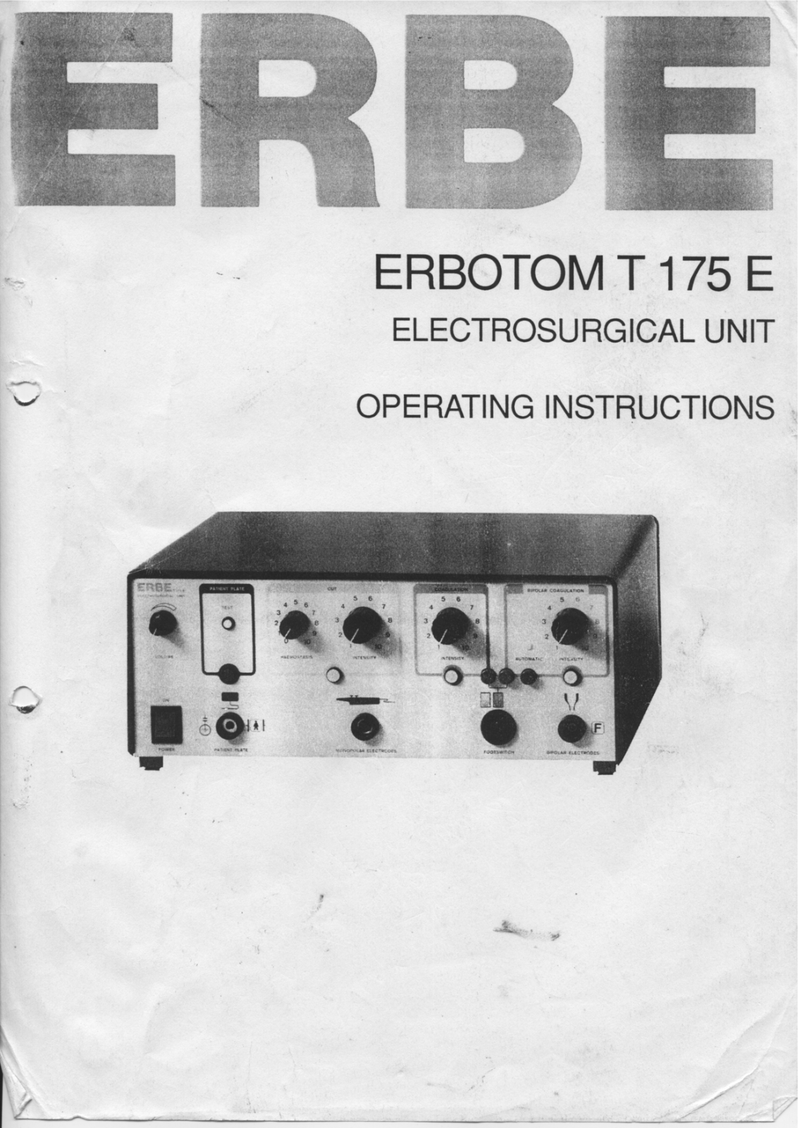 Erbe Erbotom T 175 User manual