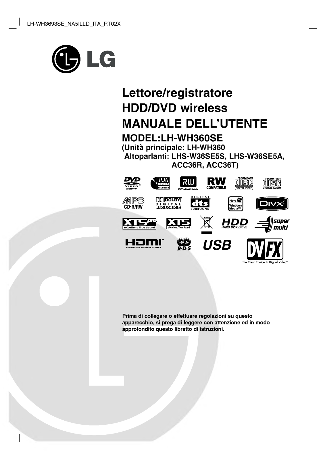 Lg LH-WH360SE User Manual