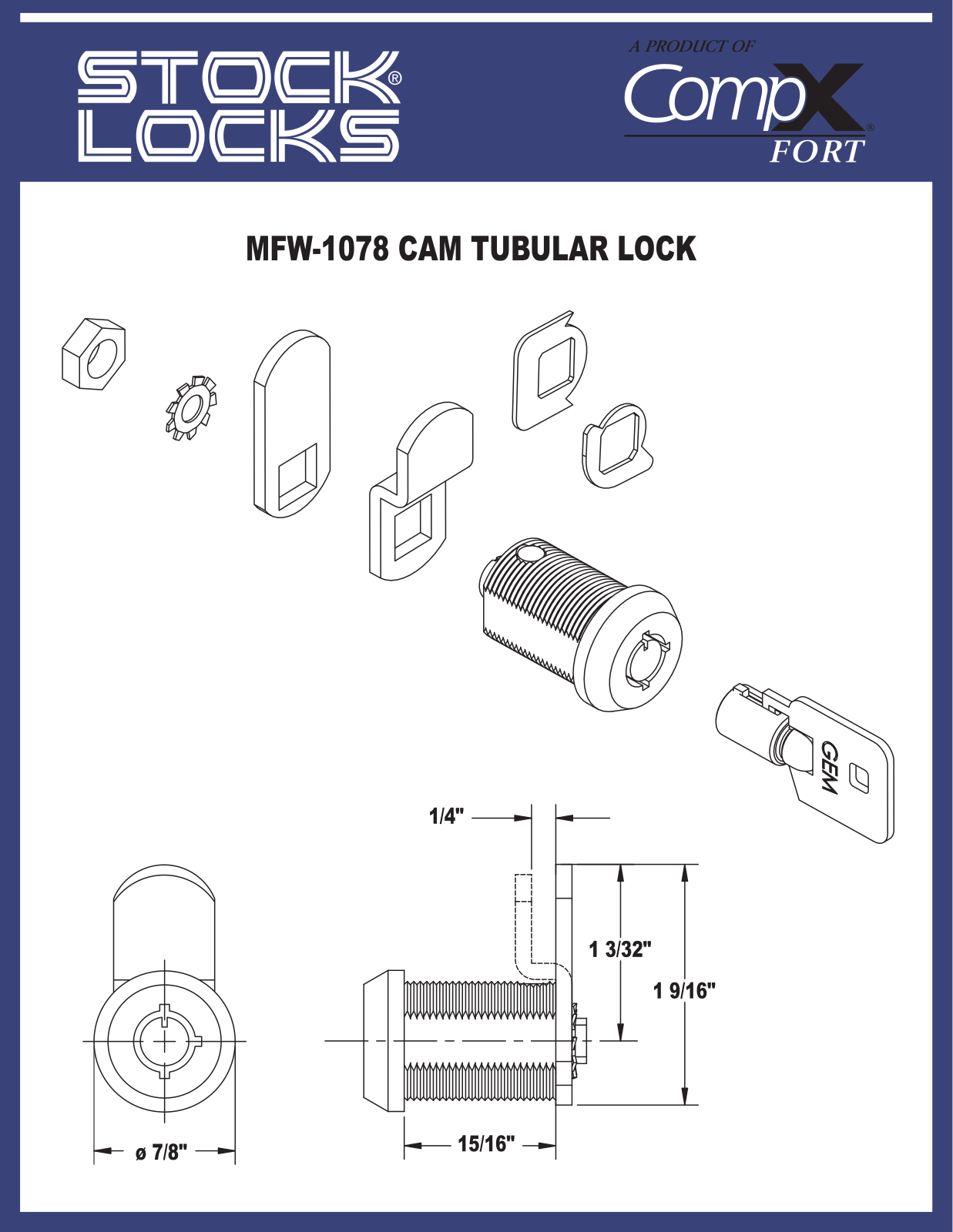 Compx MFW1078 drawing