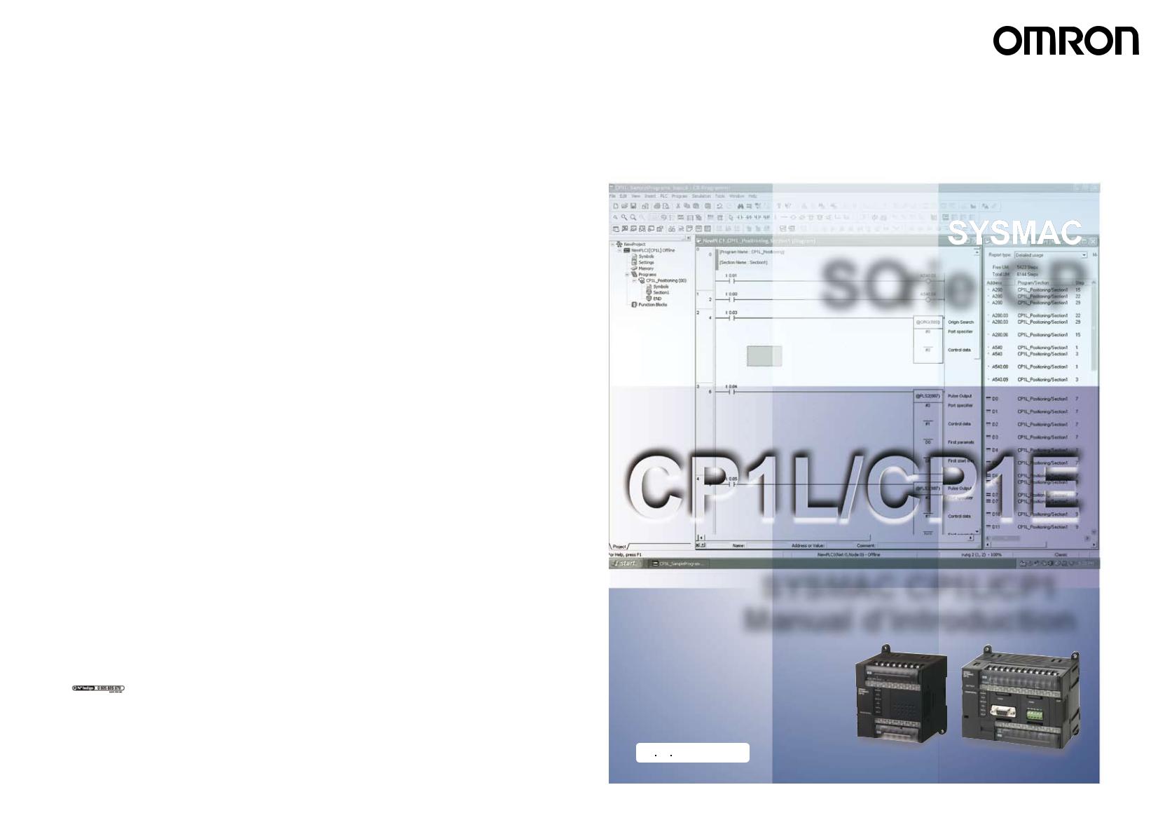Omron CP1L, SYSMAC CP1L Manual