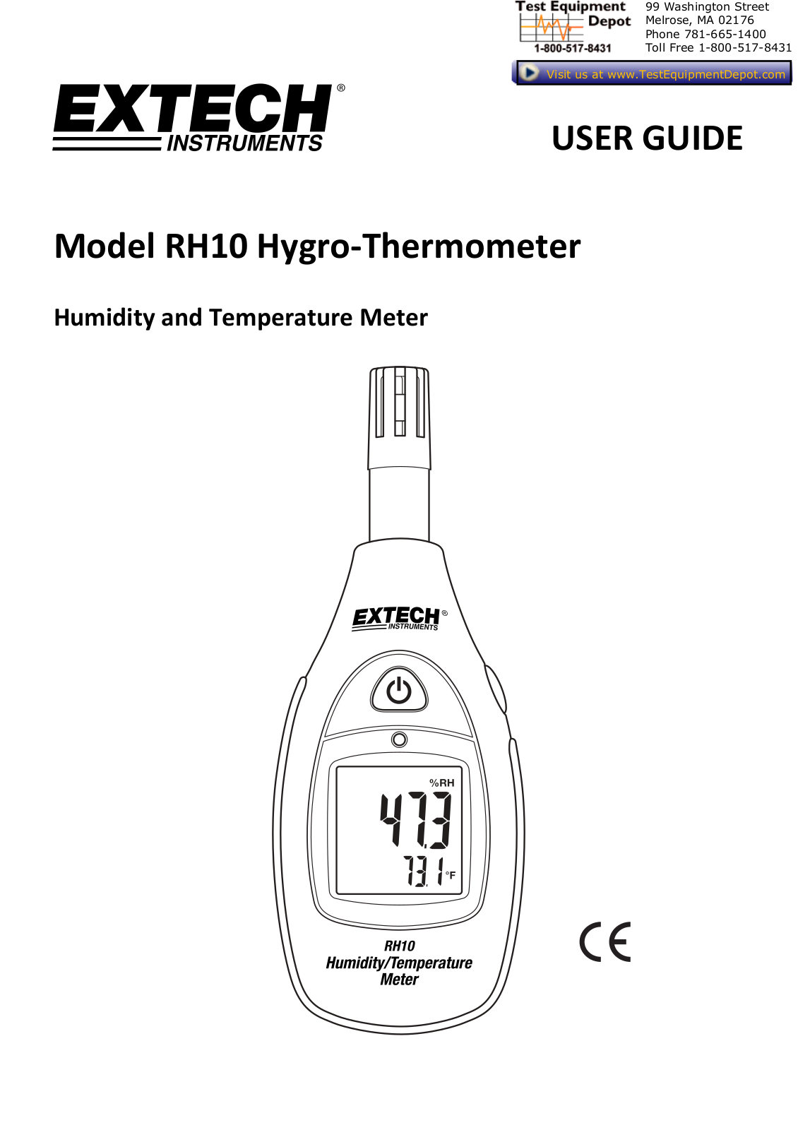 Extech Instruments RH10 User Manual