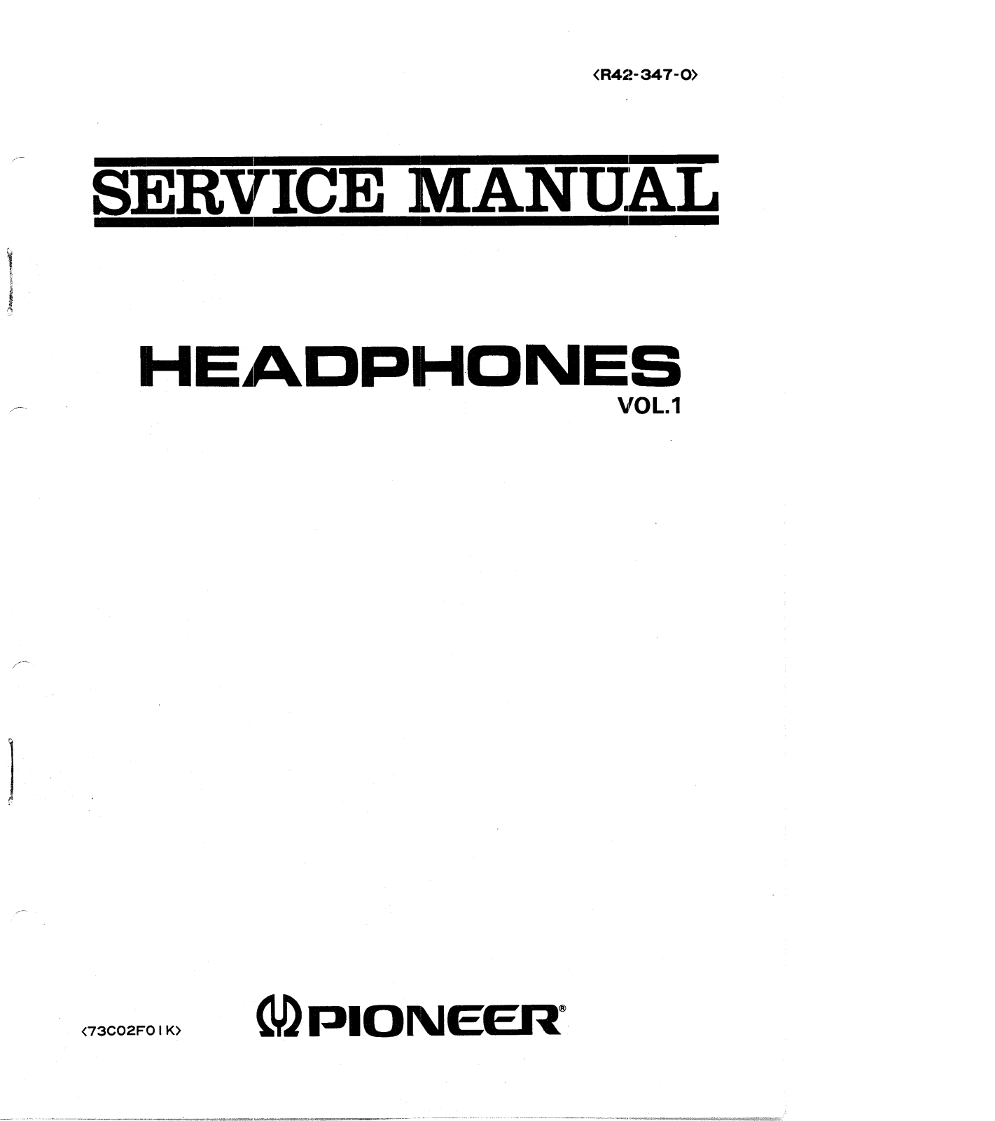 Pioneer Headphones Service manual