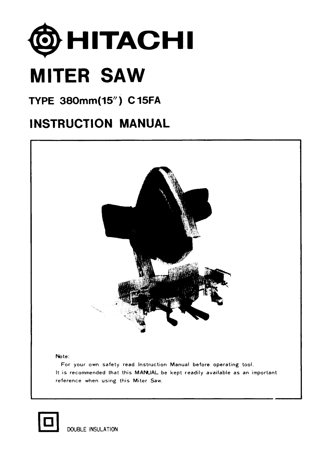 Hitachi C15FA User Manual