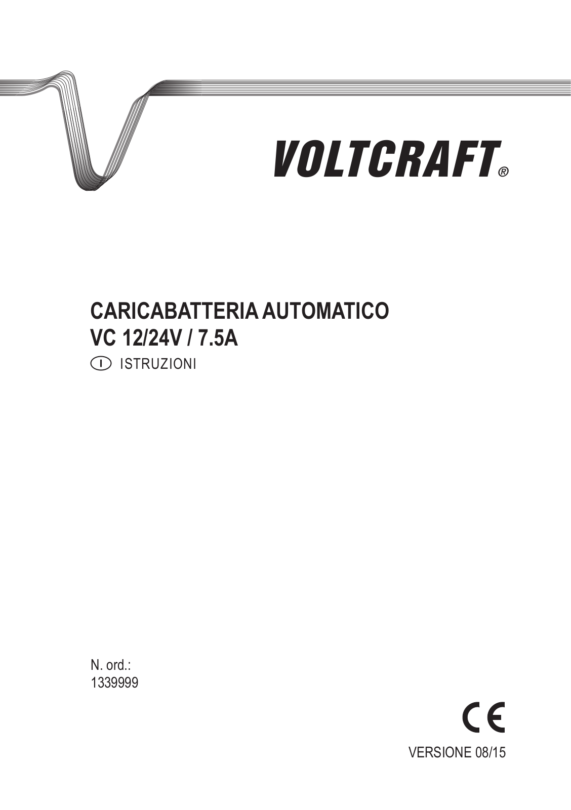 VOLTCRAFT VC 12/24V / 7.5A Operation Manual