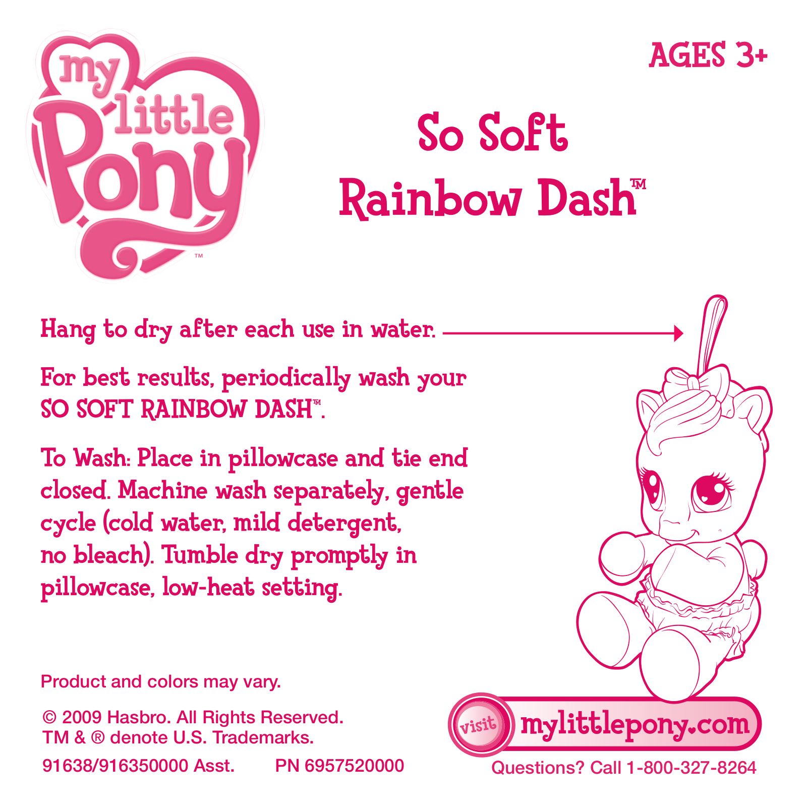 HASBRO My Little Pony So Soft Rainbow Dash User Manual