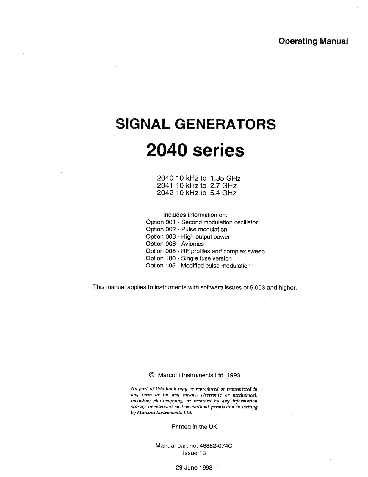 IFR 2042, 2041, 2040 User Manual