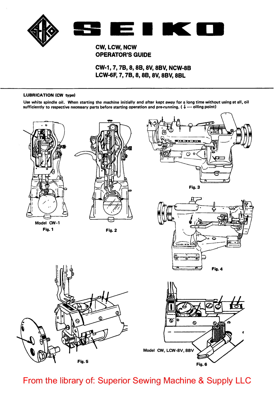Seiko CW, LCW, NCW Operator’s Guide - ManualMachine.com