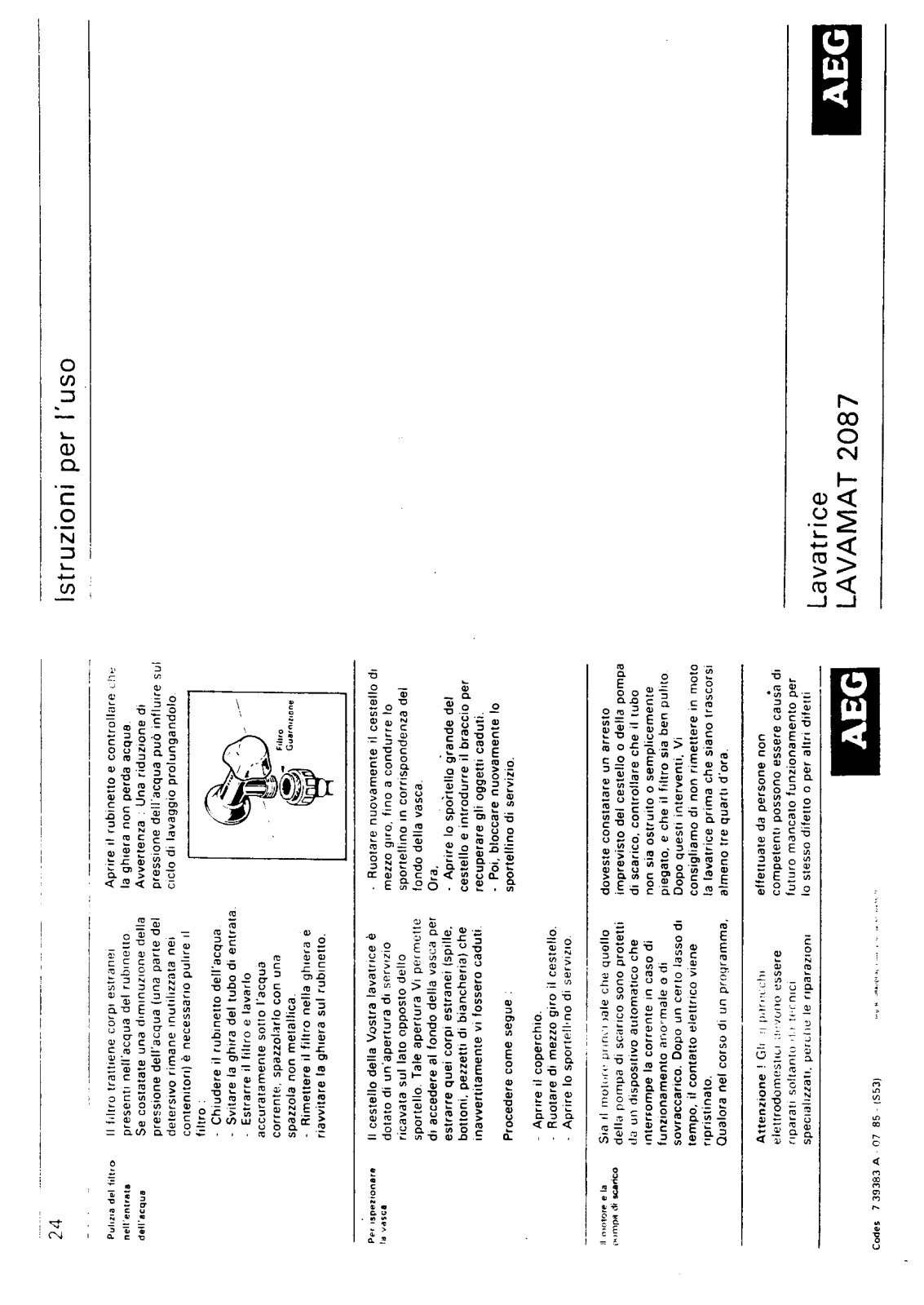 AEG LAV2087 User Manual
