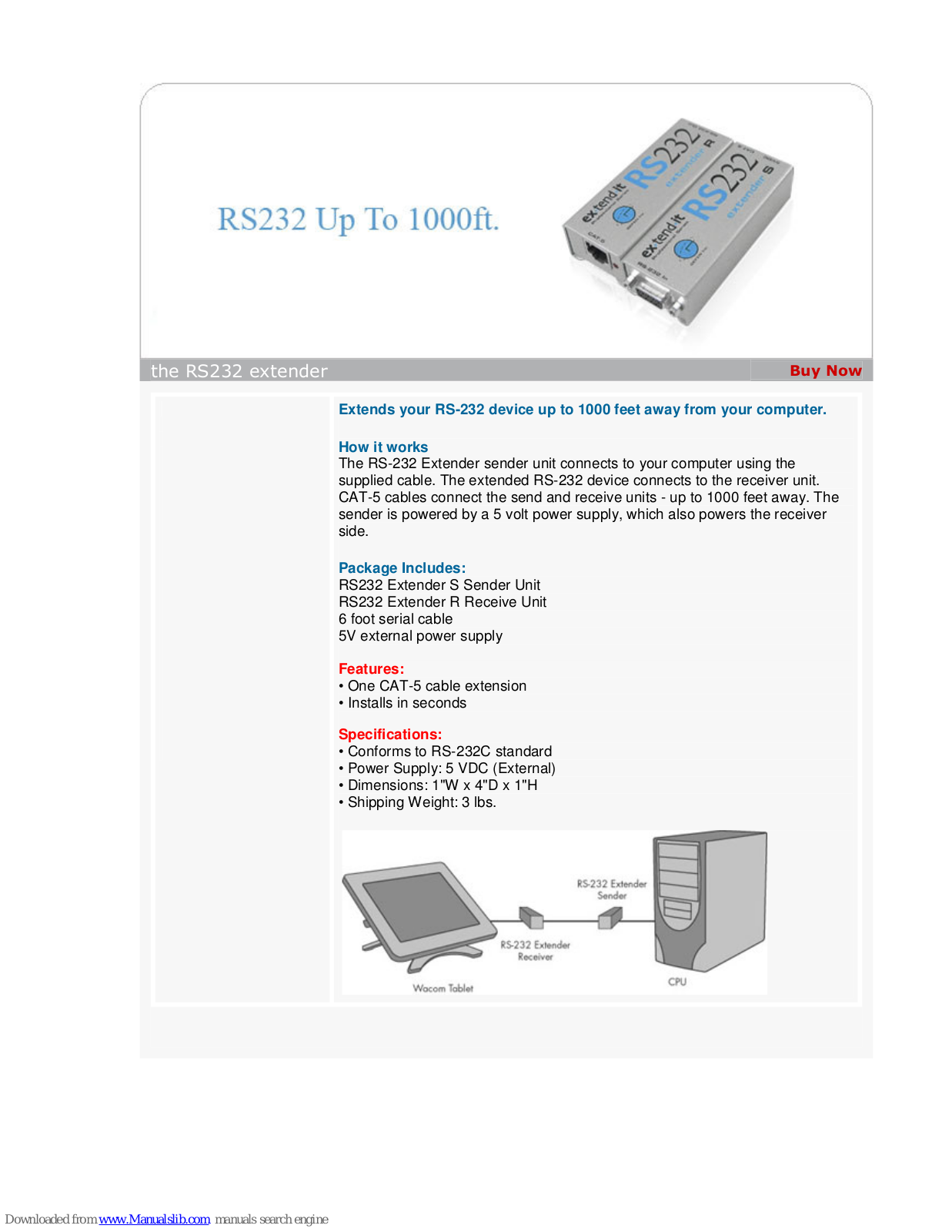 Daxten RS232 Extender Brochure - ManualMachine.com