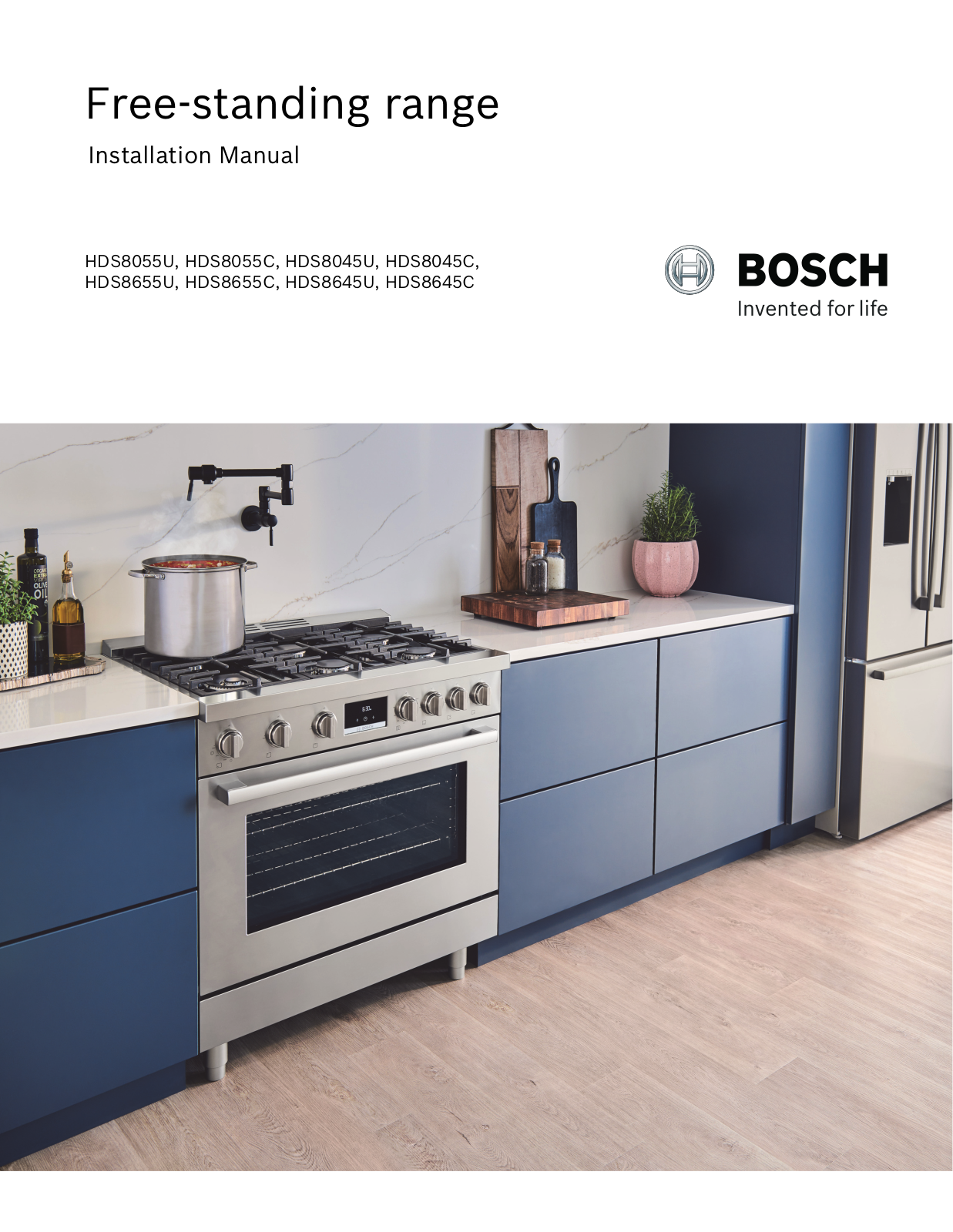 Bosch HDS8655U, HDS8645U, HDS8055U, HDS8055C, HDS8045U Installation Guide