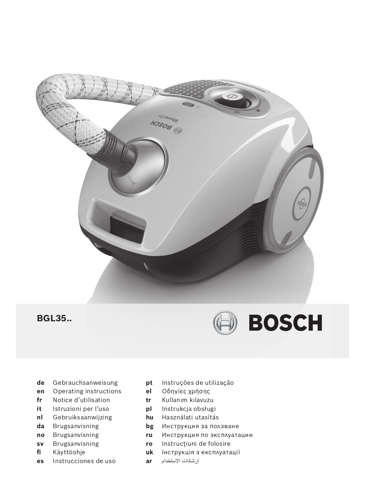 BOSCH BGL35MOV10, BGL35MOVE4, BGL35MOVE9, BGL35MOVE7, BGL35MOVE3 User Manual