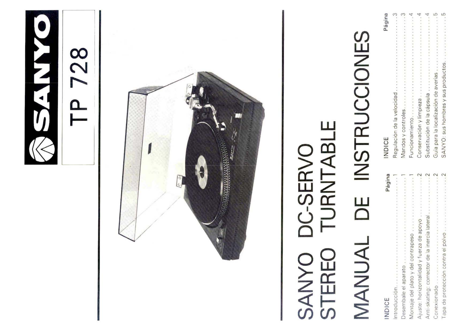 Sanyo TP-728 Owners Manual