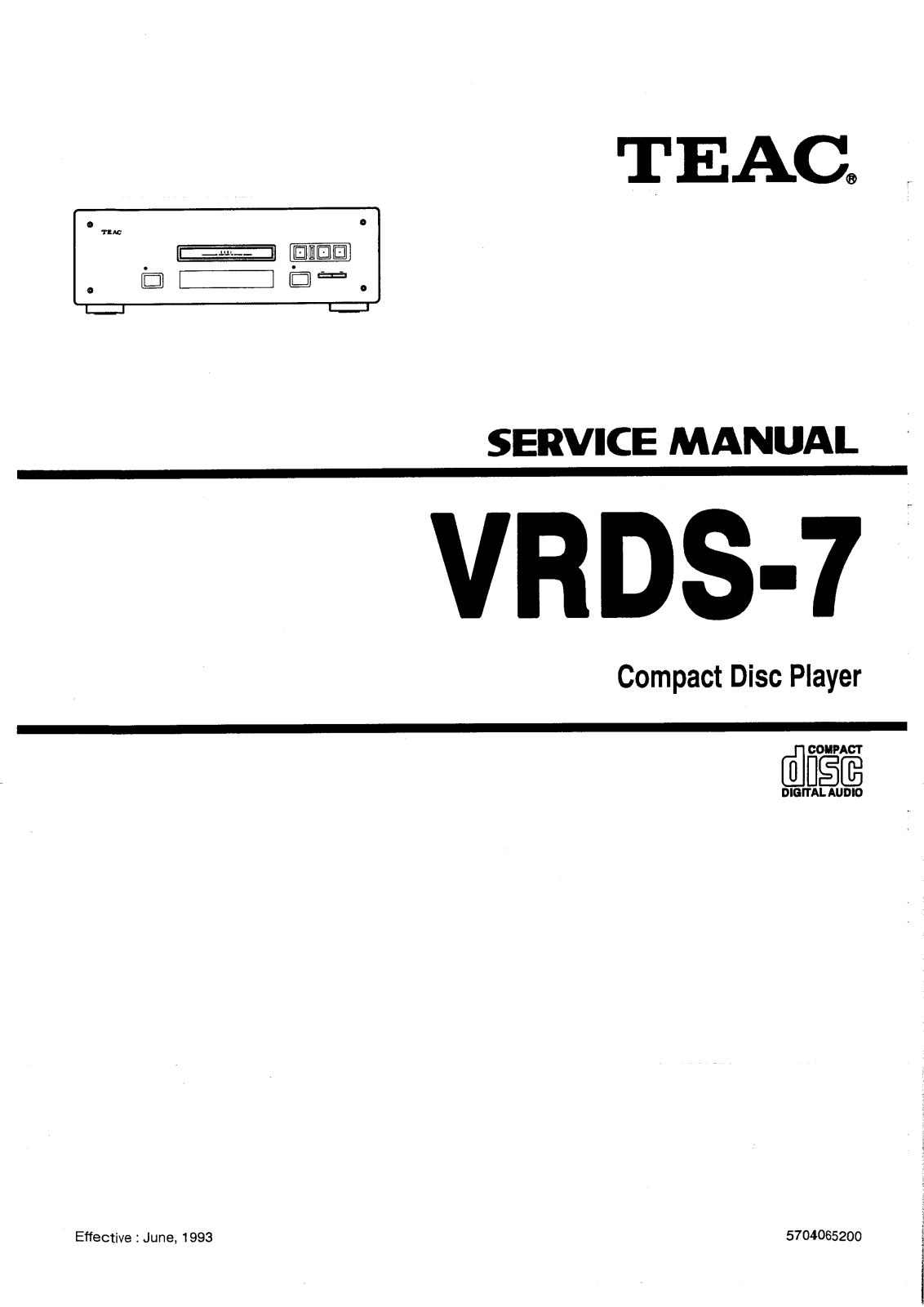 TEAC VRDS-7 Service manual