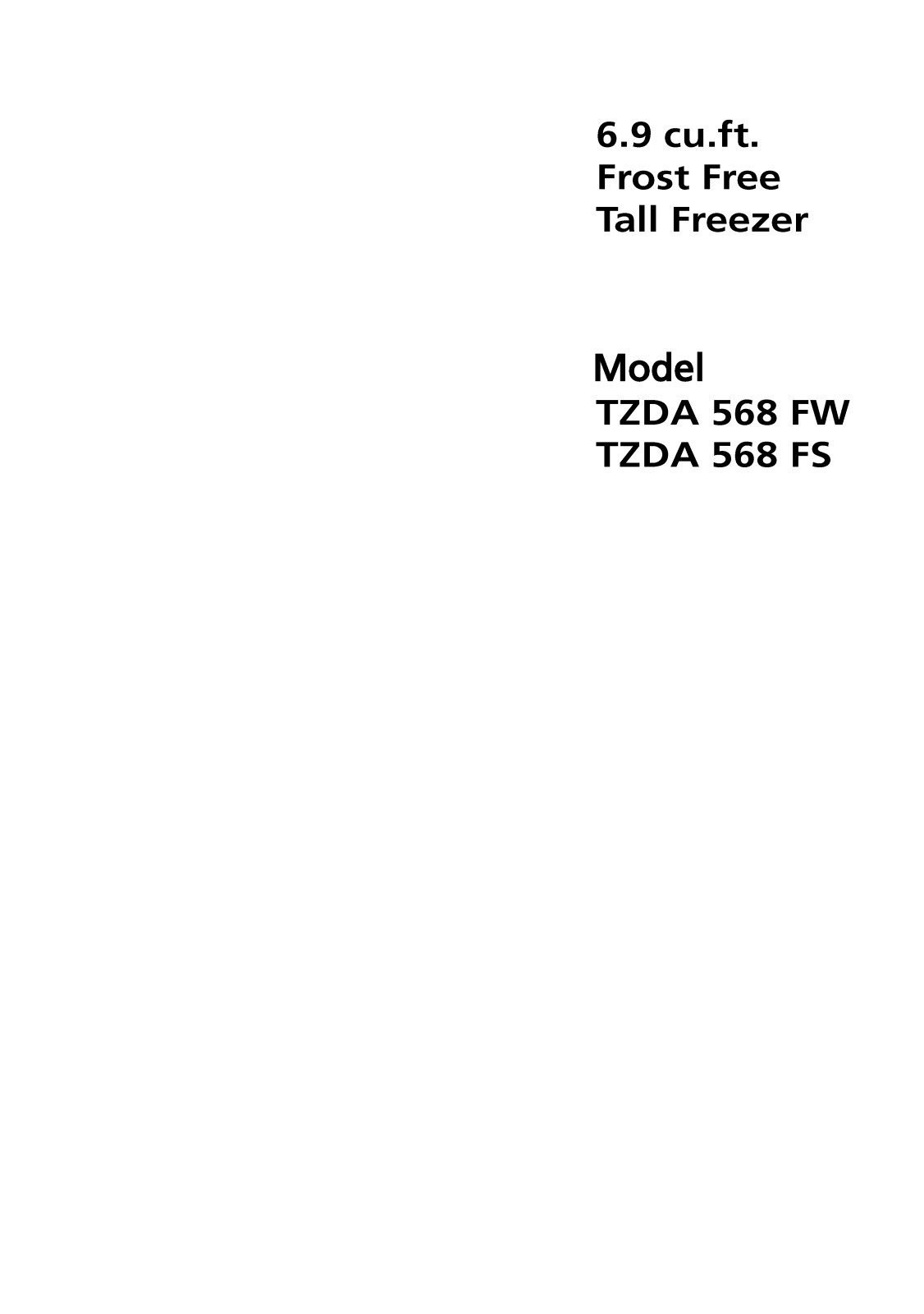 Beko TZDA568F User Manual