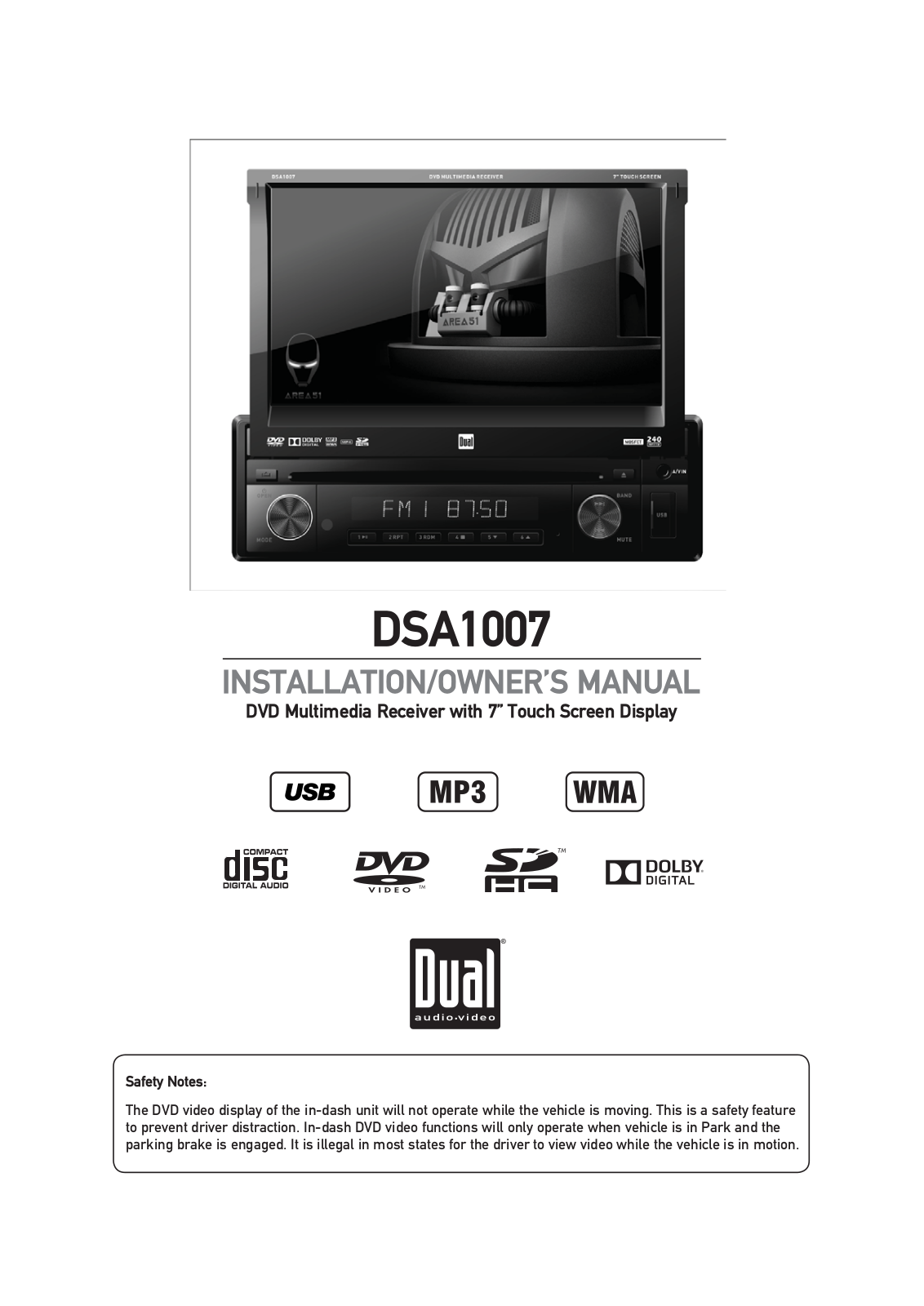 Dual DSA-1007 Owners Manual