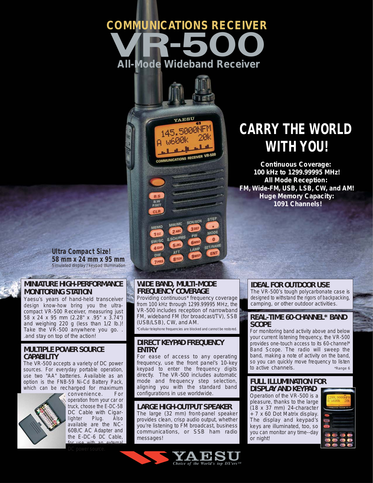 Yaesu VR-500 BROCHURE