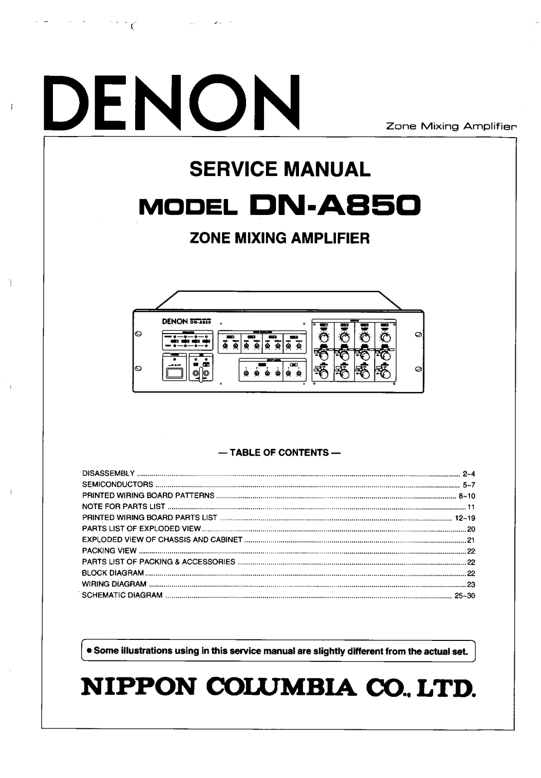 Denon DN-A850 Service Manual