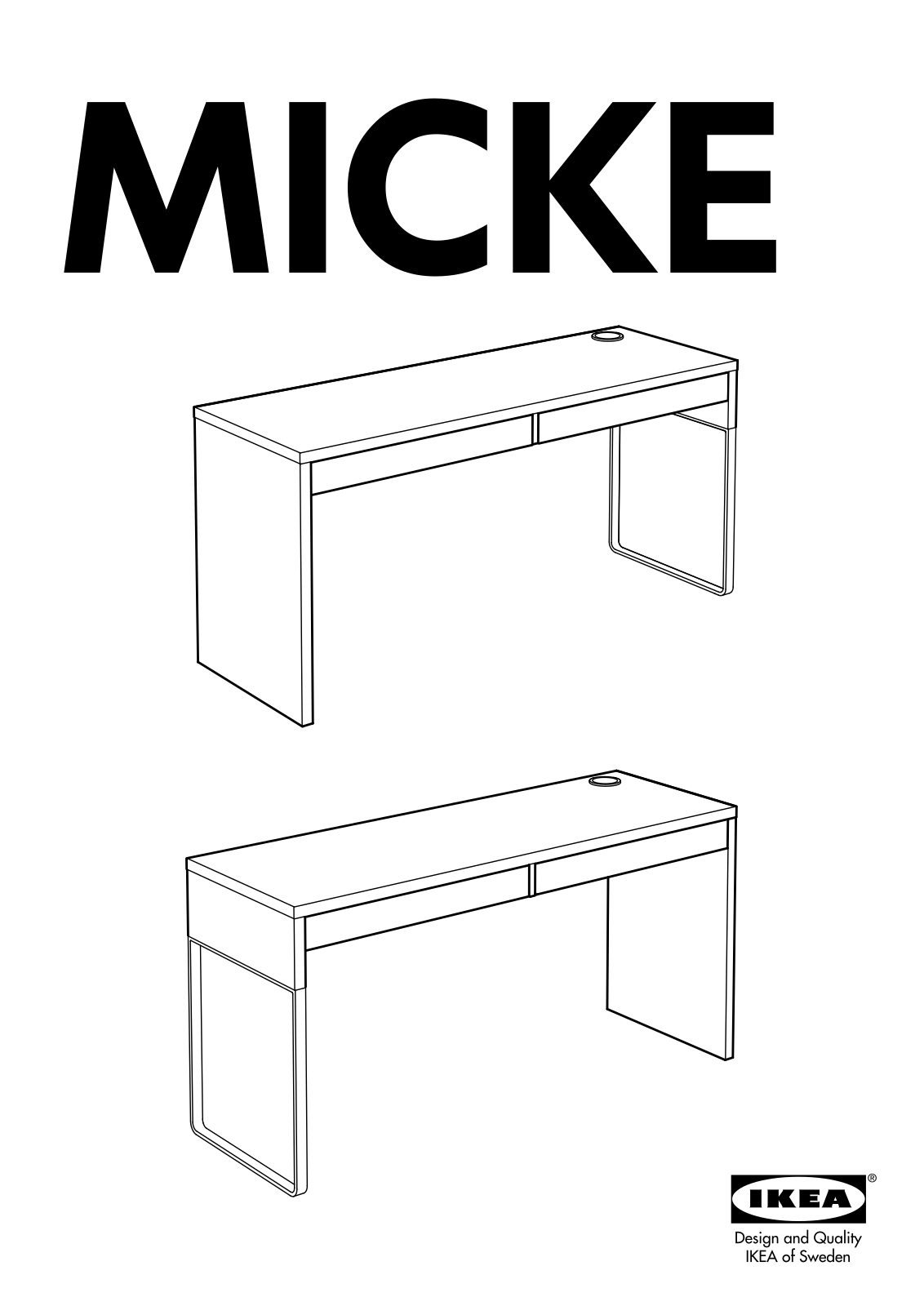 IKEA MICKE DESK 55x19 User Manual