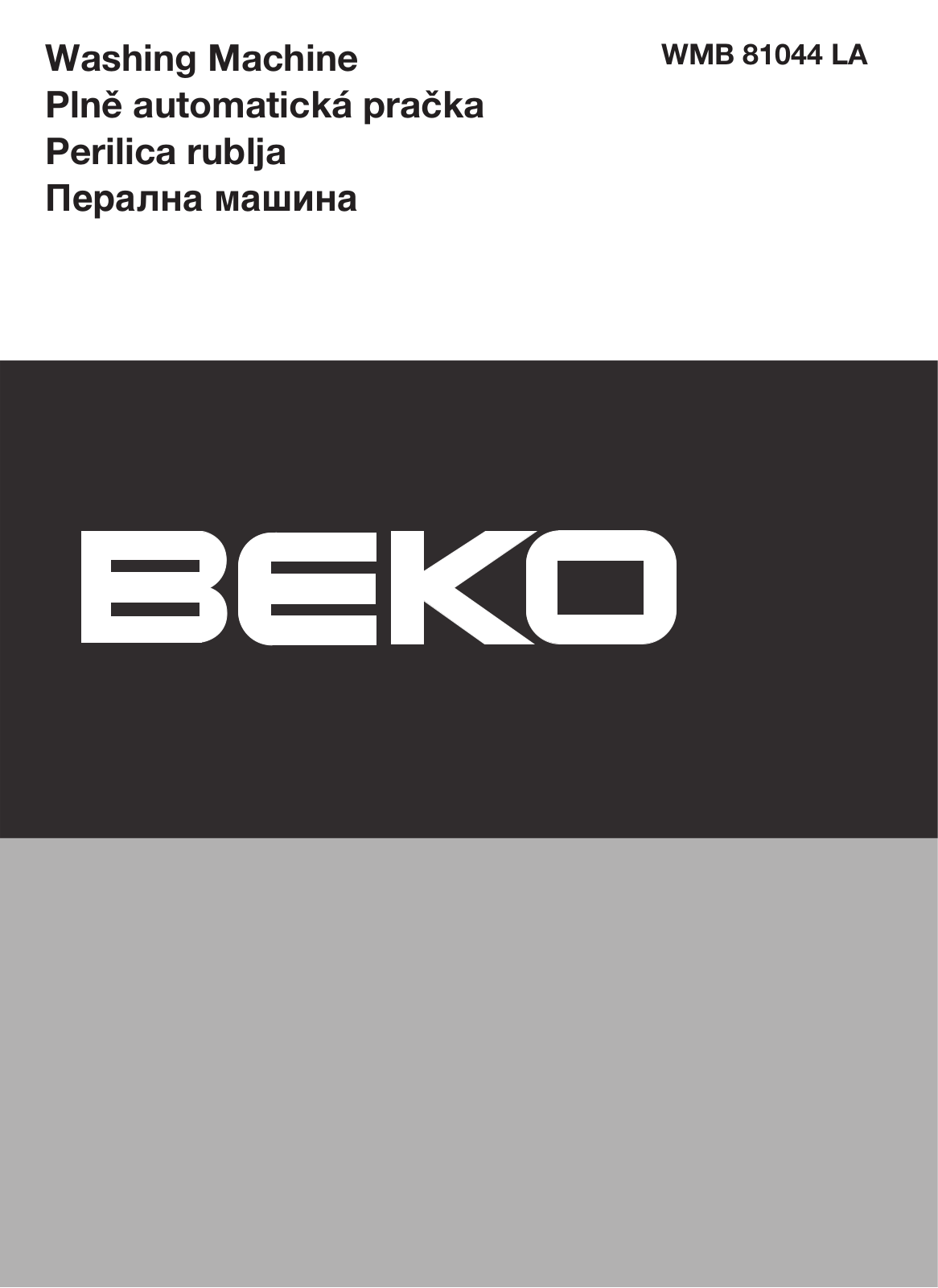 Beko WMB 81044 LA User Manual