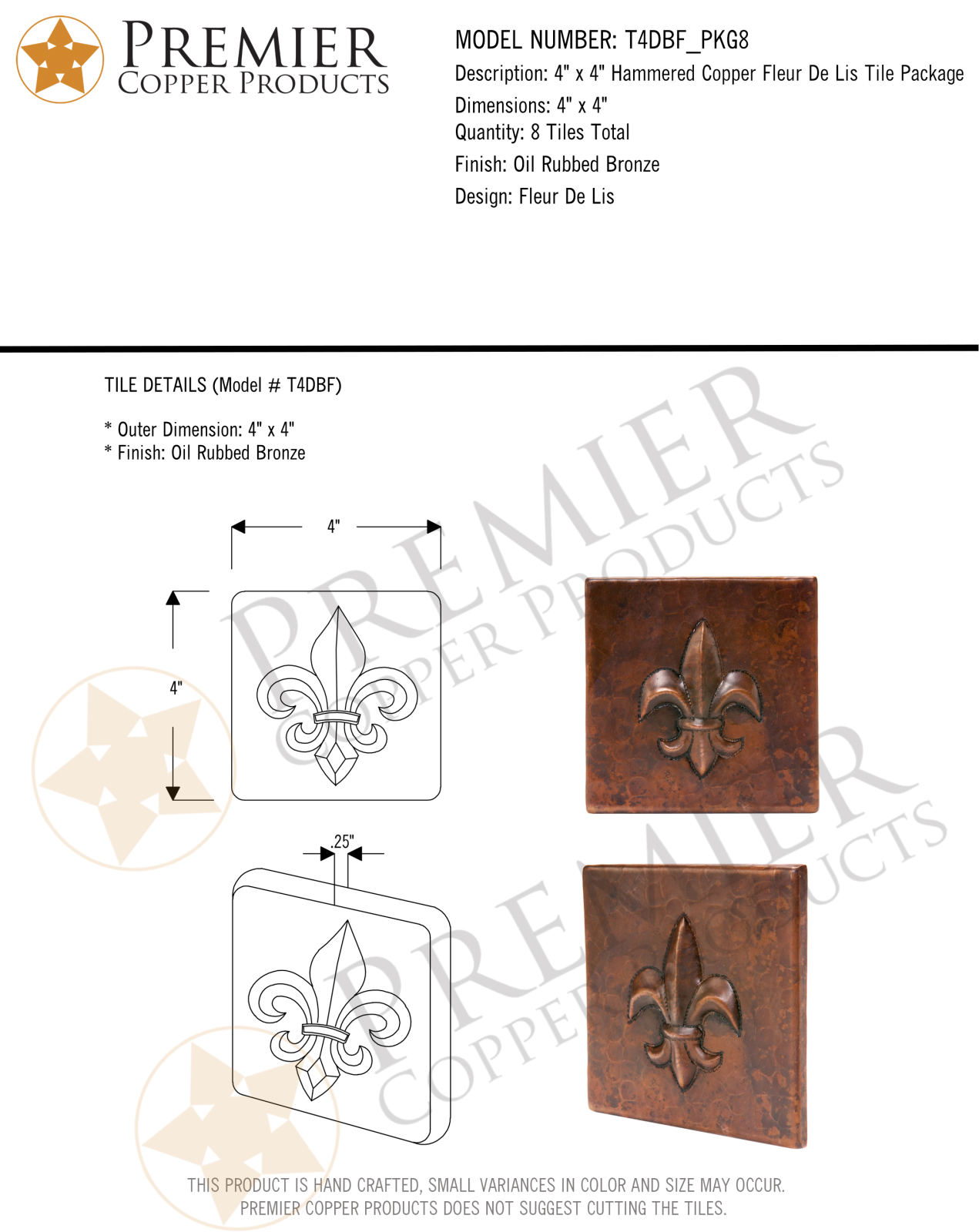 Premier Copper Products IER1730 Specifications - ManualMachine.com