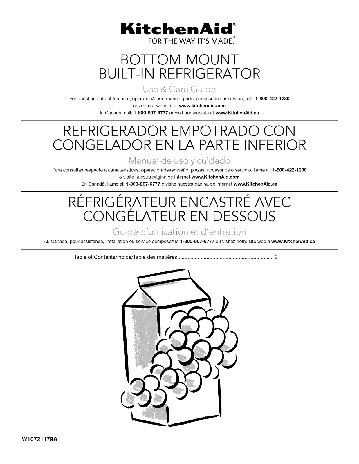 KitchenAid KBFN402ESS02, KBFN502ESS02, KBFN406ESS01, KBFN506ESS01, KBFN506EPA01 Owner’s Manual