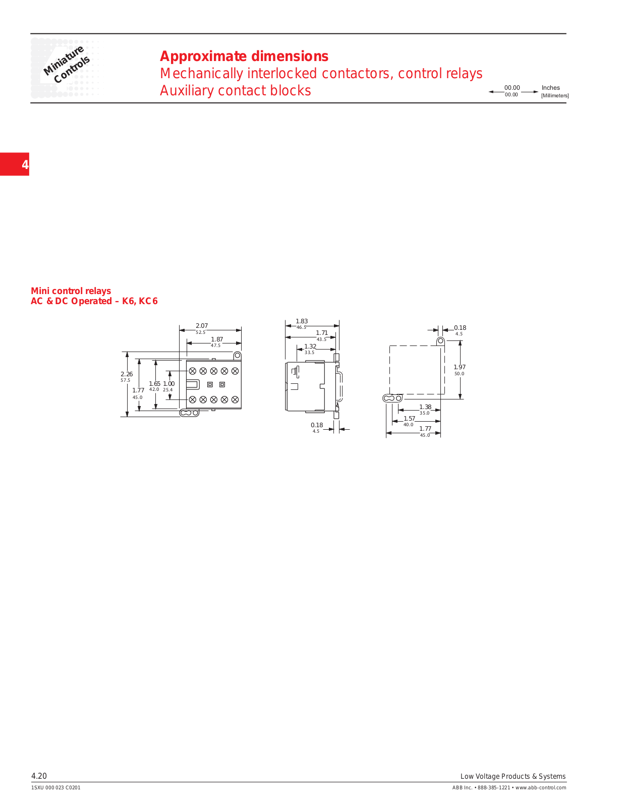 ABB Mechanically interlocked contactors Dimensional Sheet - ManualMachine.com