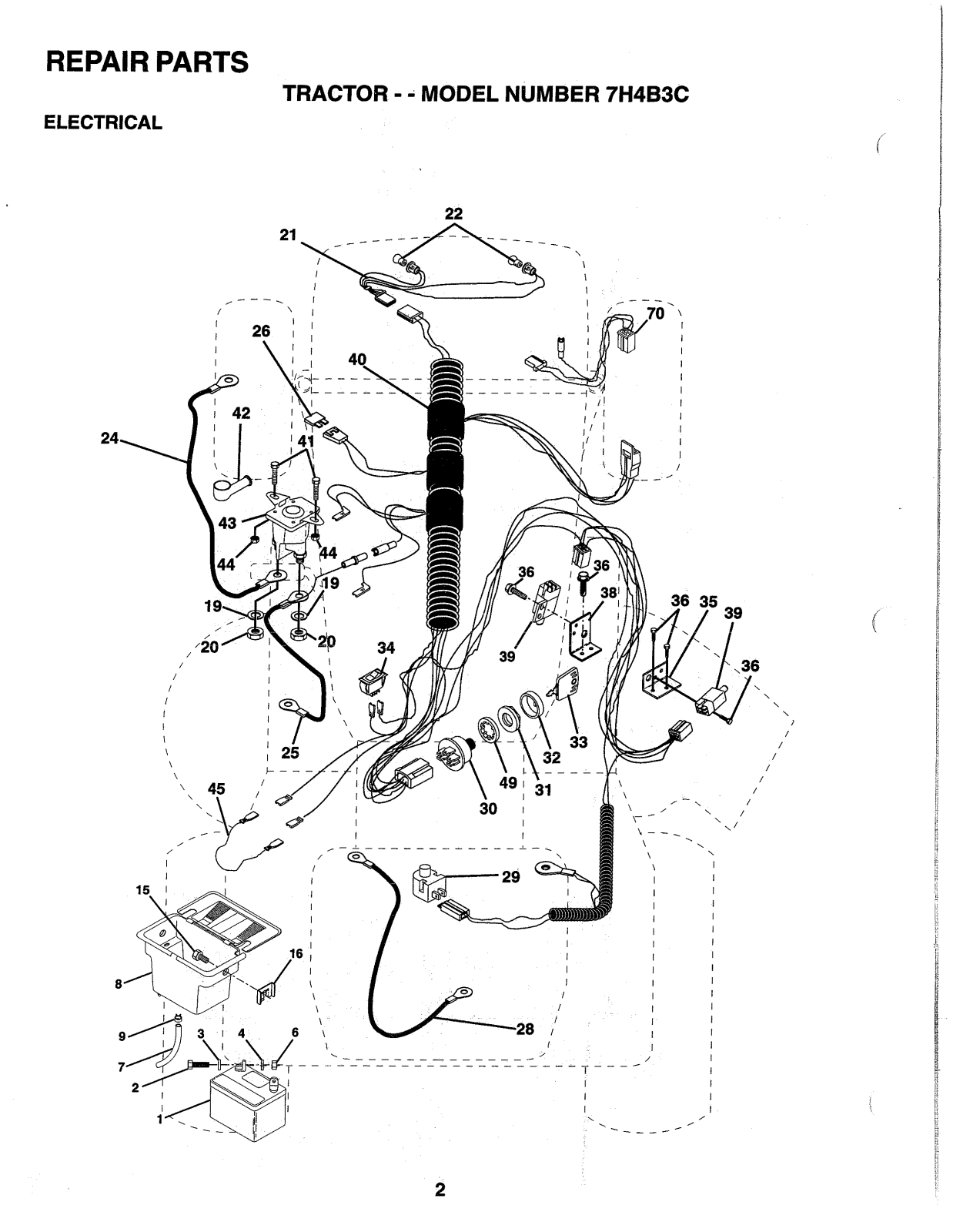 AYP 7H4B3C Parts List