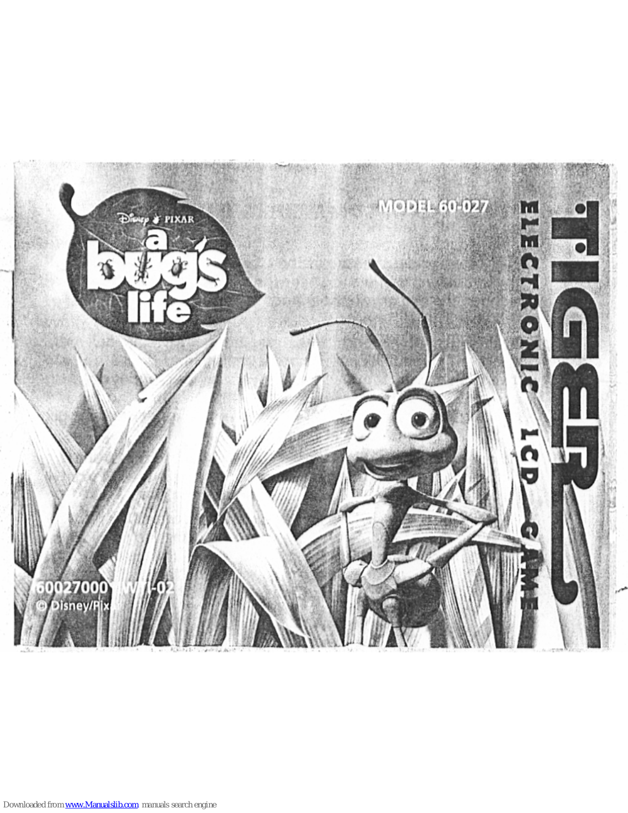 Tiger Electronics 60-027, a Bug's Life Instructions Manual
