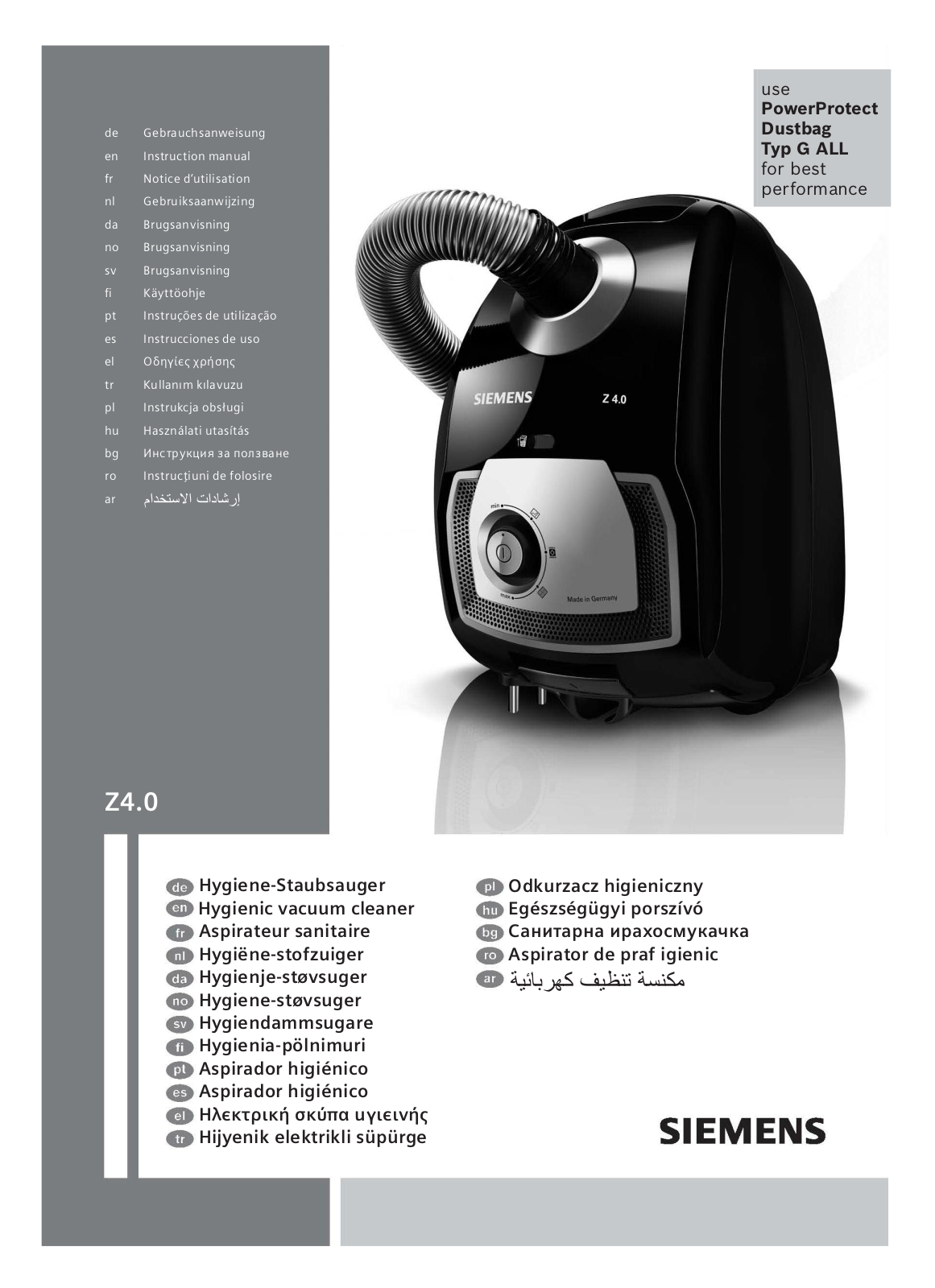 Siemens VSZ4G130 User Manual