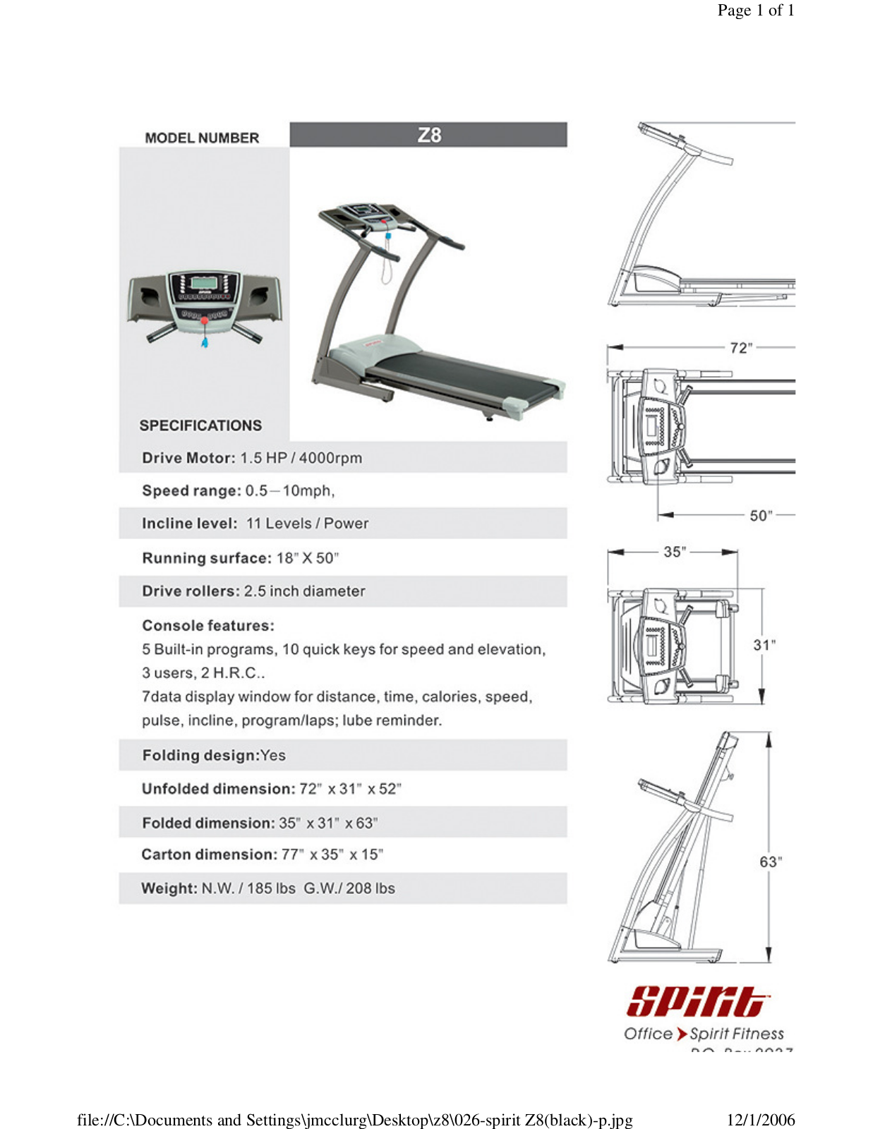 Spirit Z8 User Manual