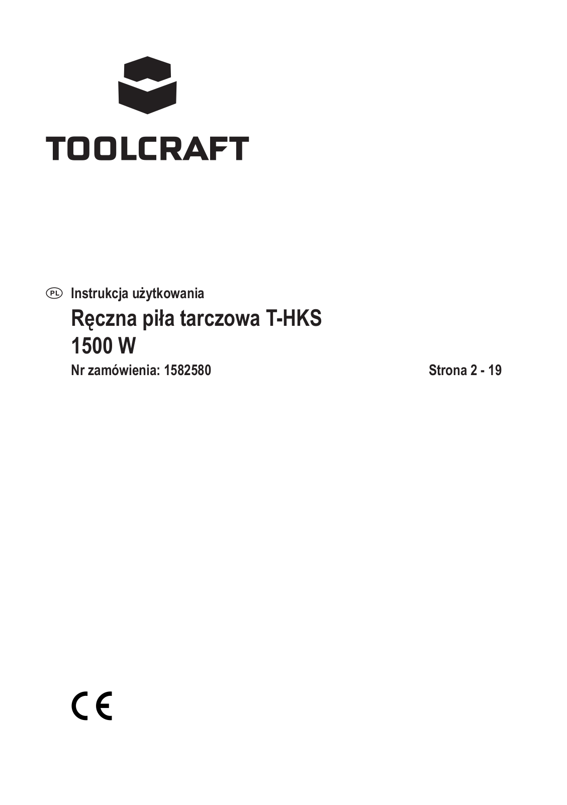 TOOLCRAFT 1582580 Instructions