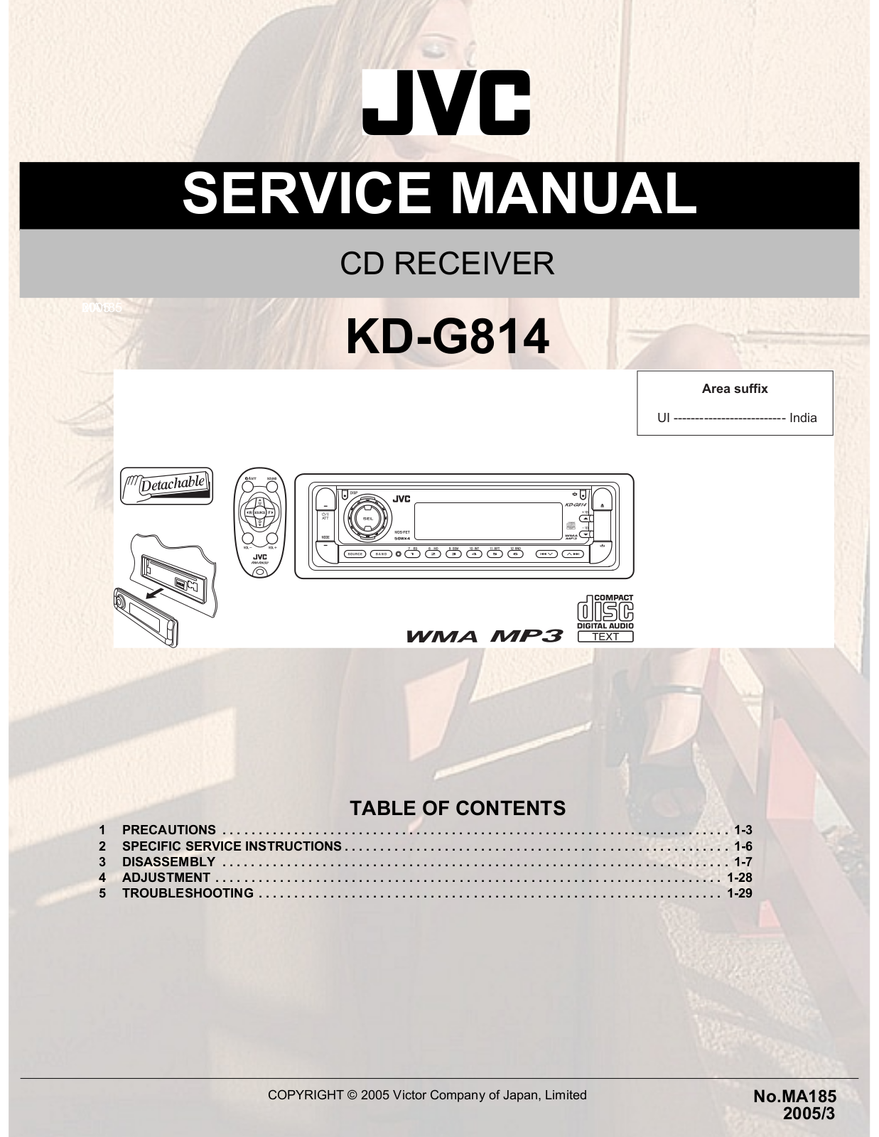 Jvc KD-G814 Service Manual