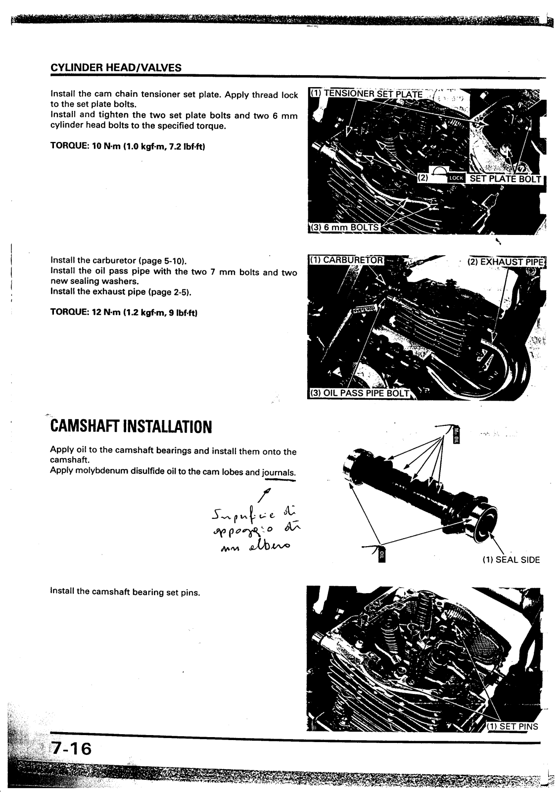 Honda XR400, XR250 Service Manual cap 7-8  2di2