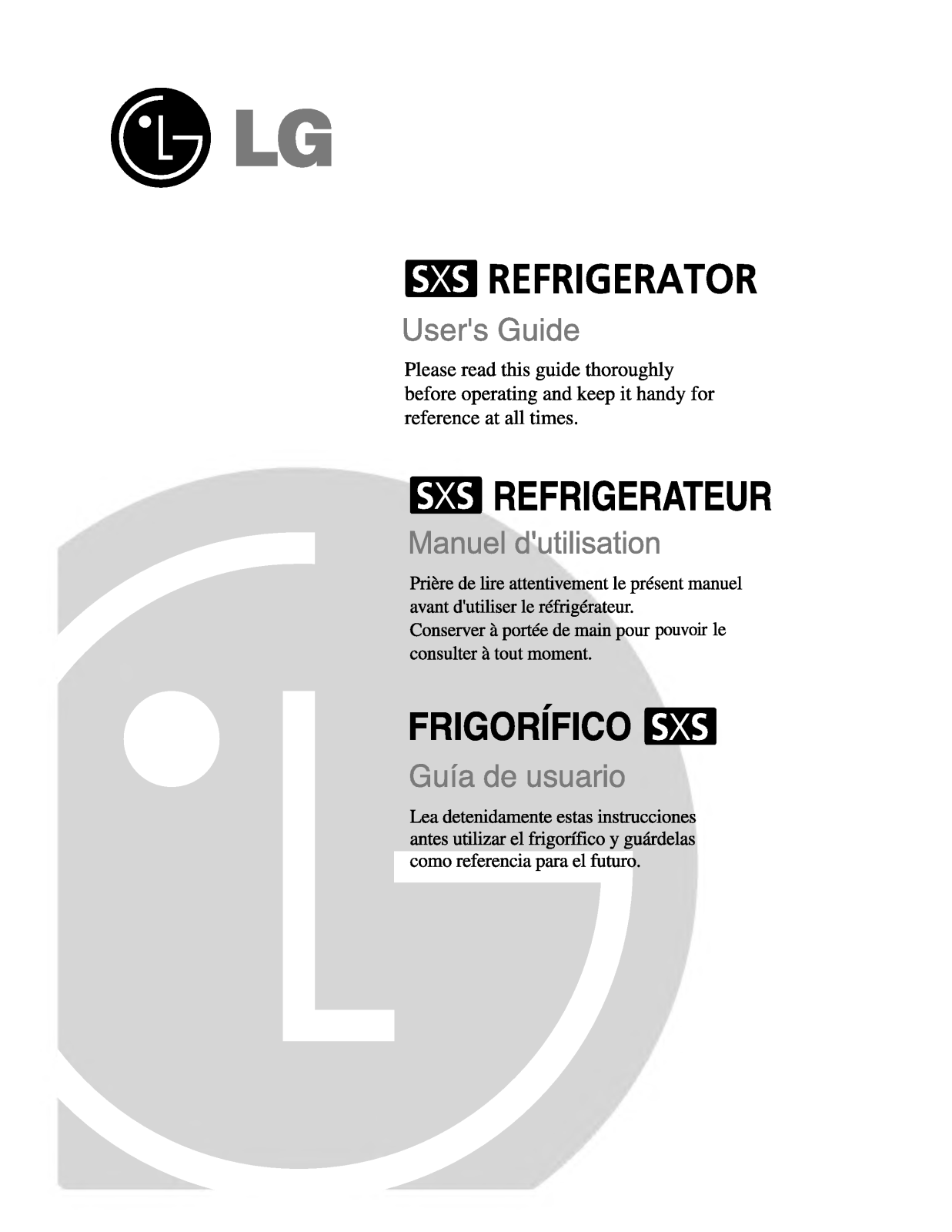 LG GR-L207WLQ User Manual