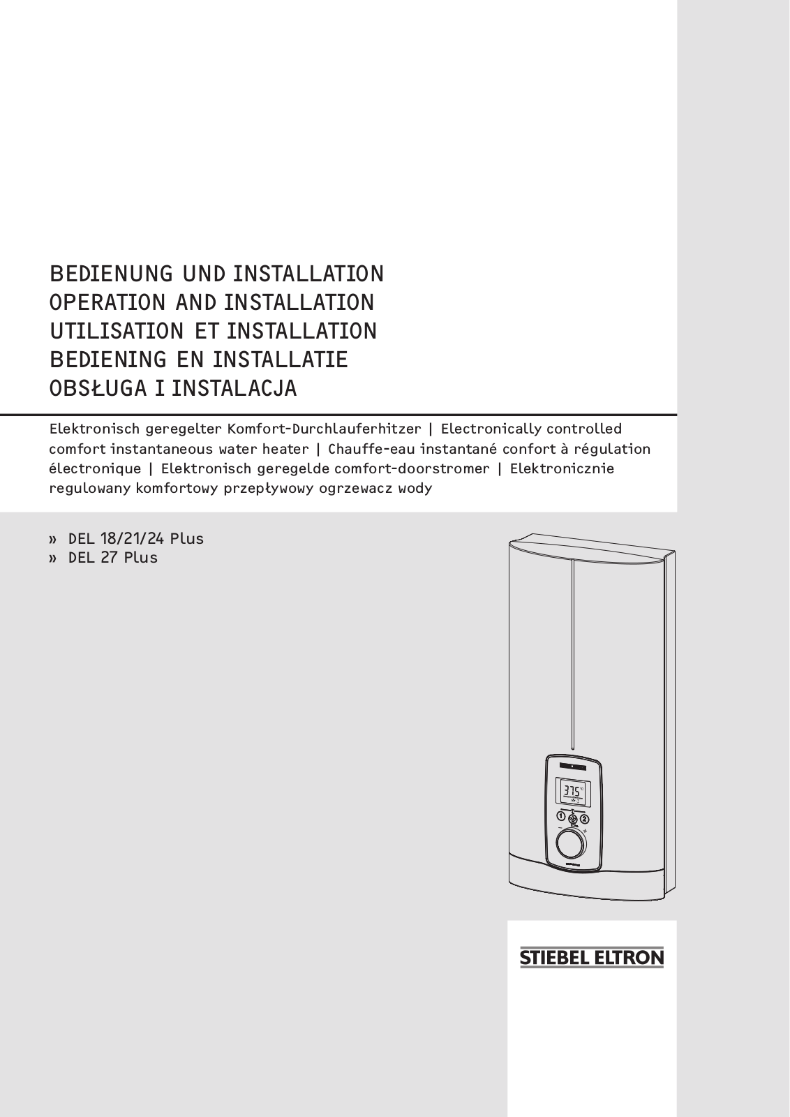 Stiebel Eltron DEL 27 Plus User manual