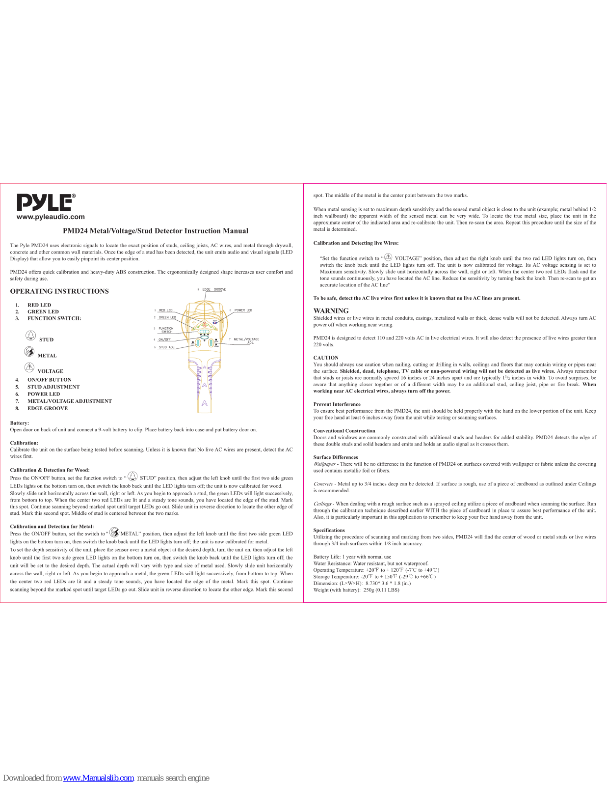 Pyle PMD24 User Manual - ManualMachine.com