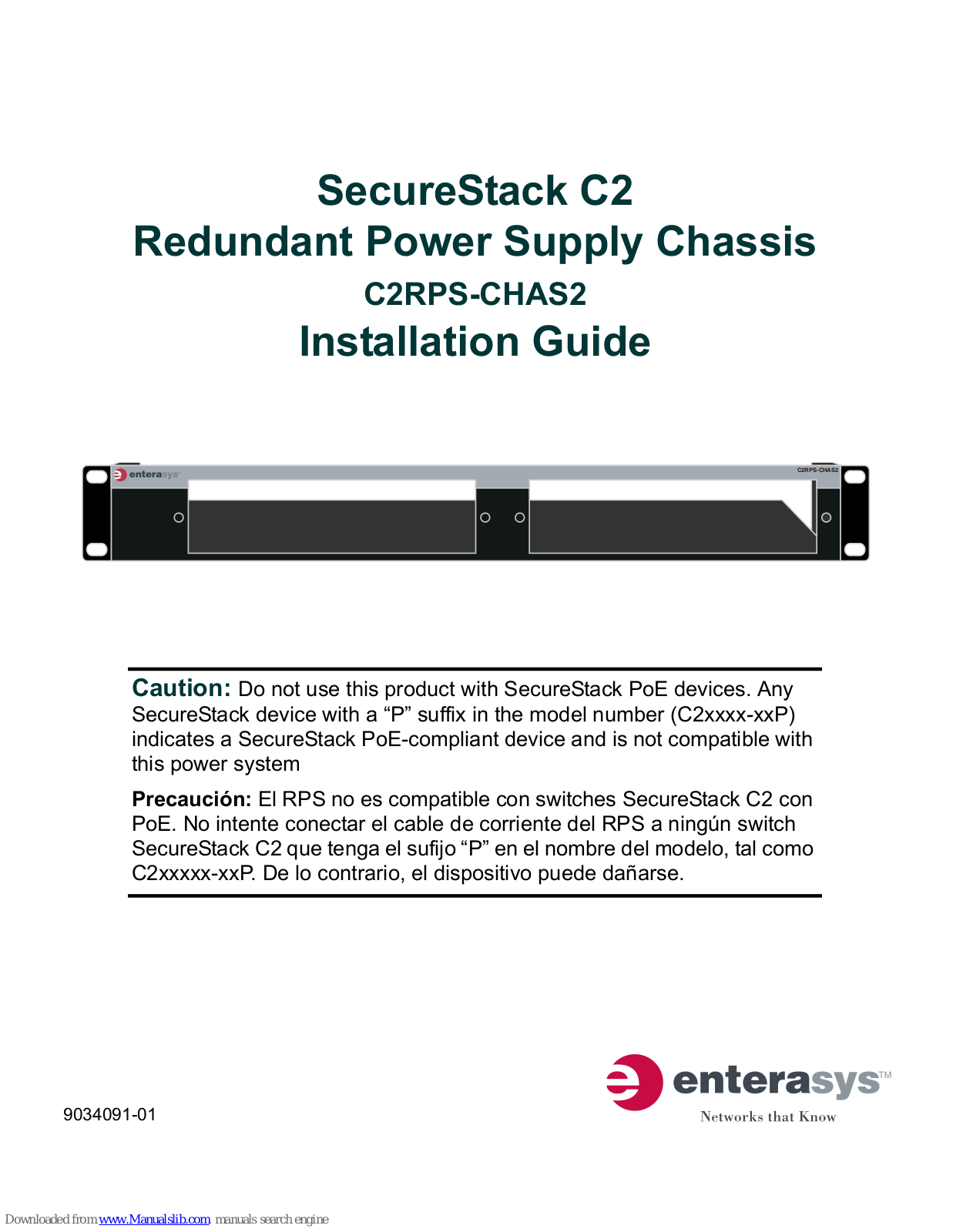 Enterasys SecureStack C2RPS-CHAS2, SecureStack C2 C2RPS-CHAS2 Installation Manual - ManualMachine.com