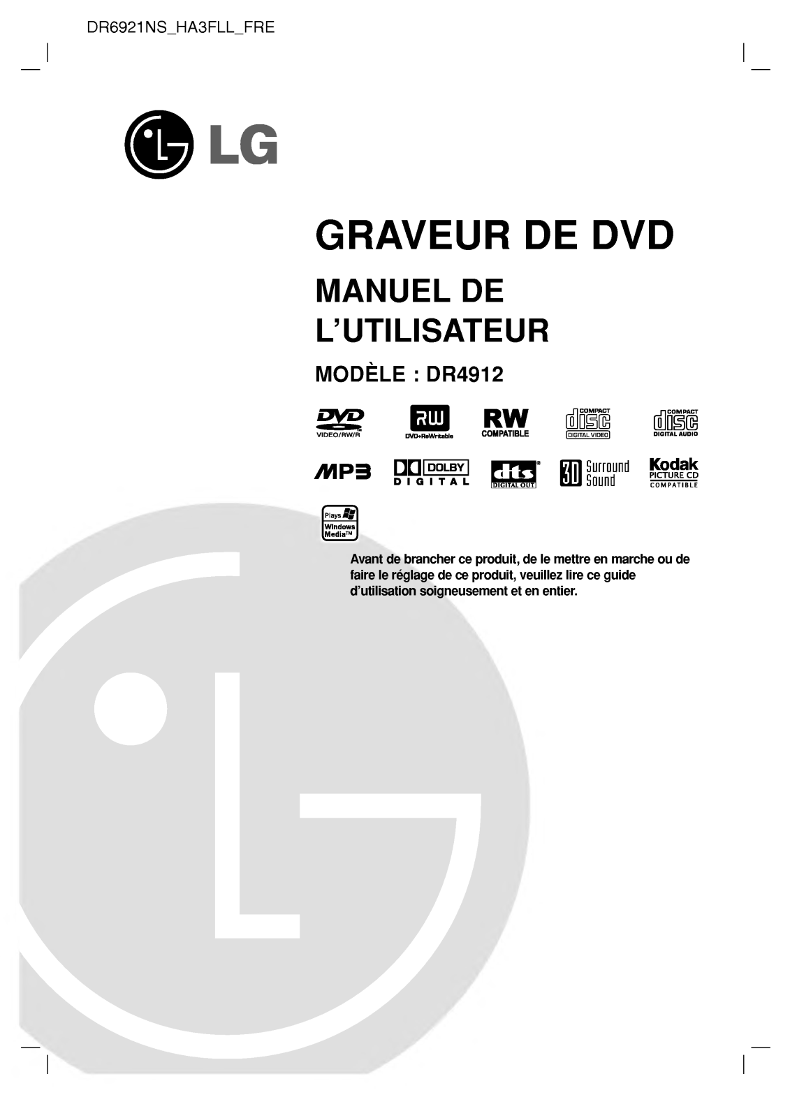 LG DR-4912 User Manual