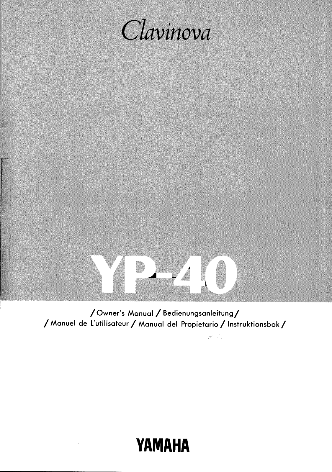 Yamaha YP-40 User Manual