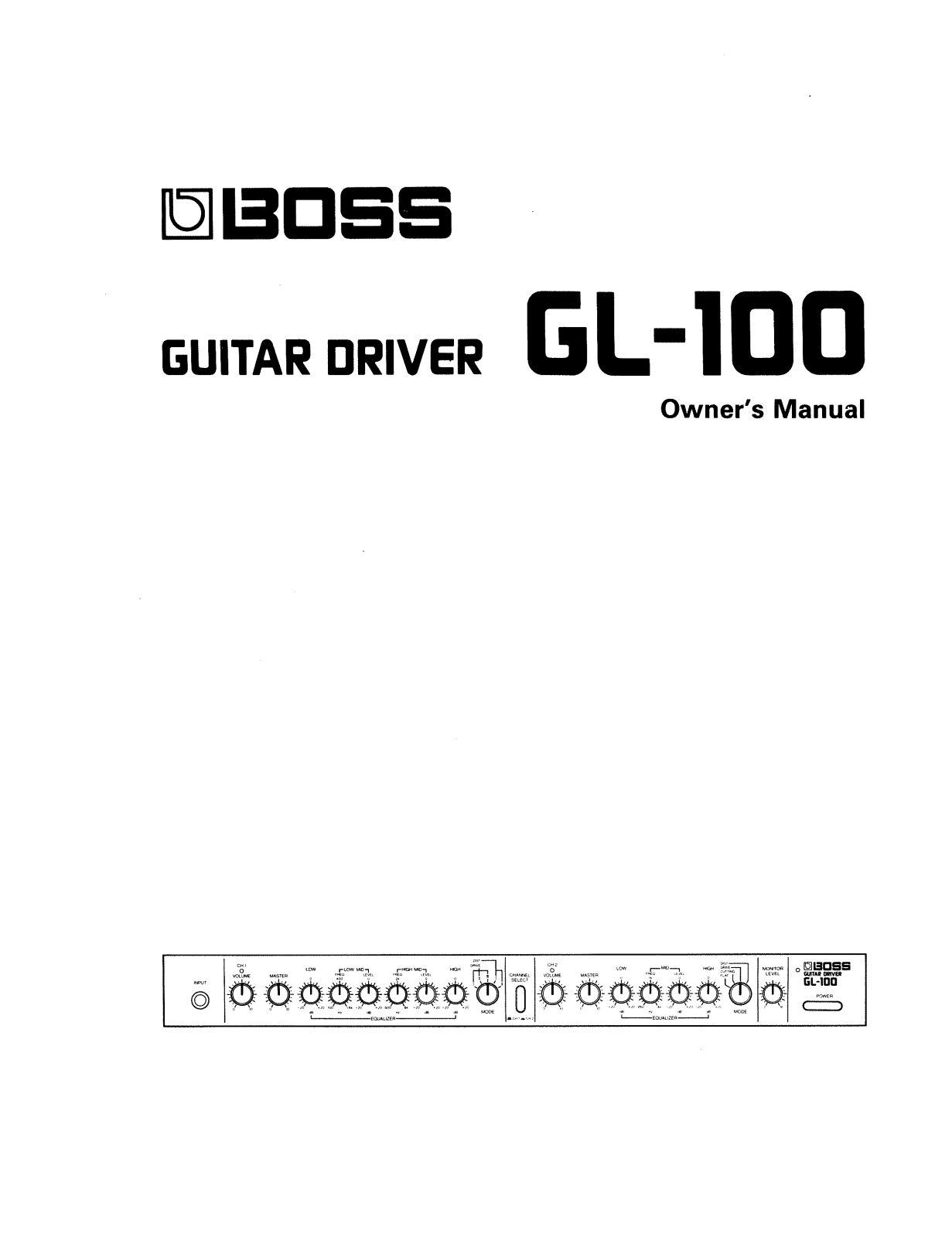 Roland Corporation GL-100 Owner's Manual