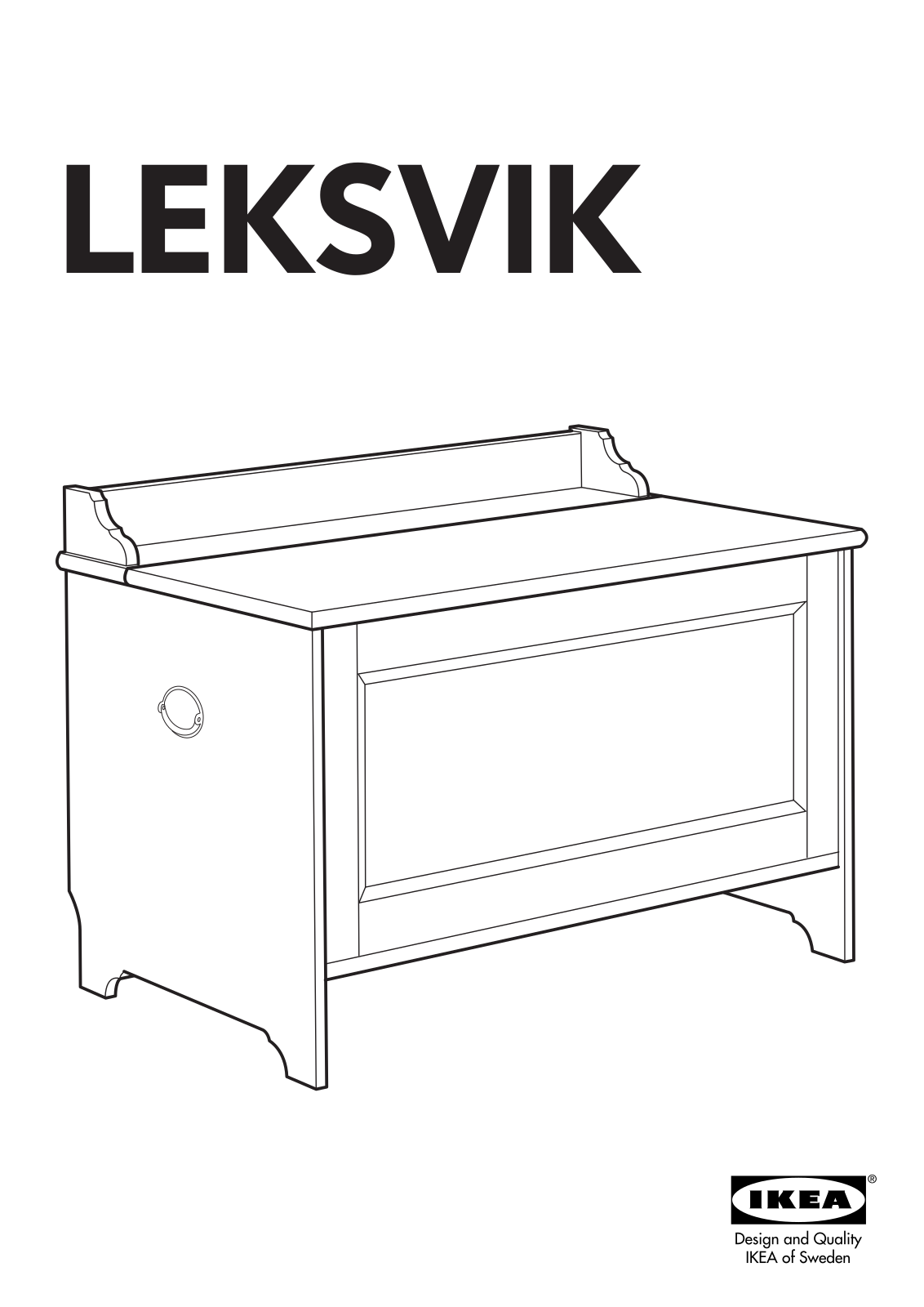 IKEA LEKSVIK TOY BOX Assembly Instruction