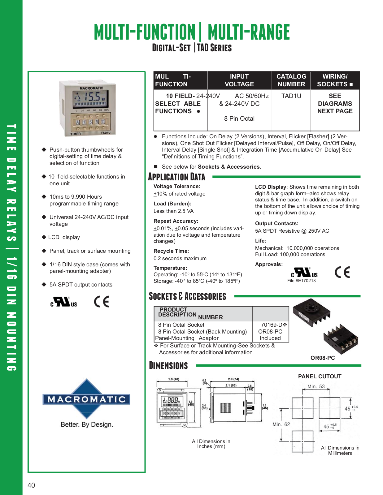 Macromatic TAD Series Catalog Page