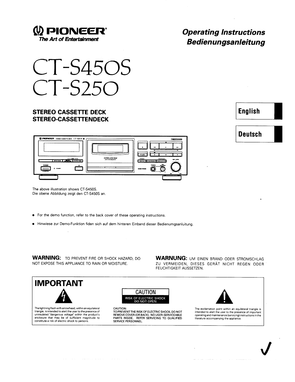 Pioneer CT-S450S User Manual