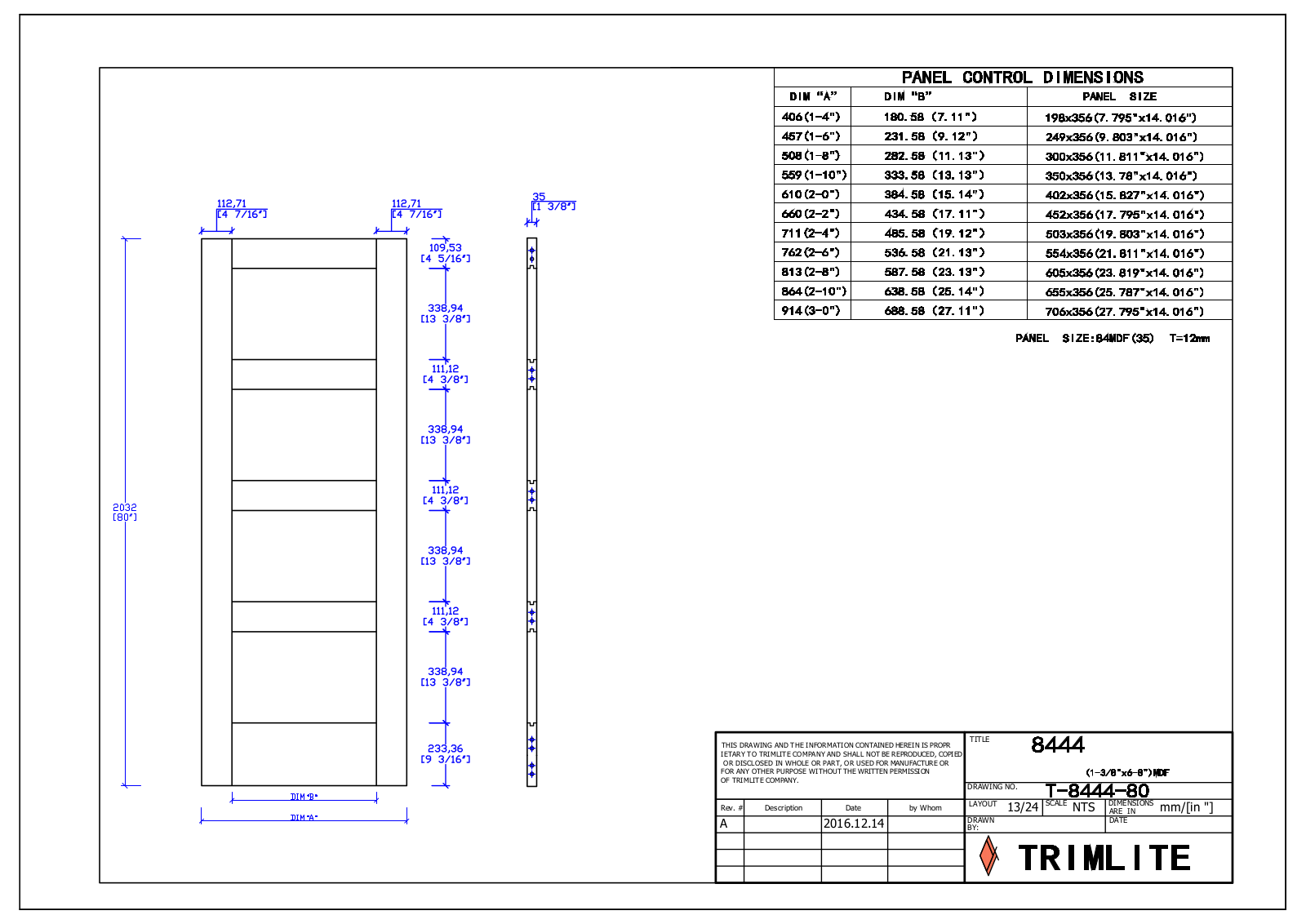 Trimlite TRML1106 Dimensions - ManualMachine.com