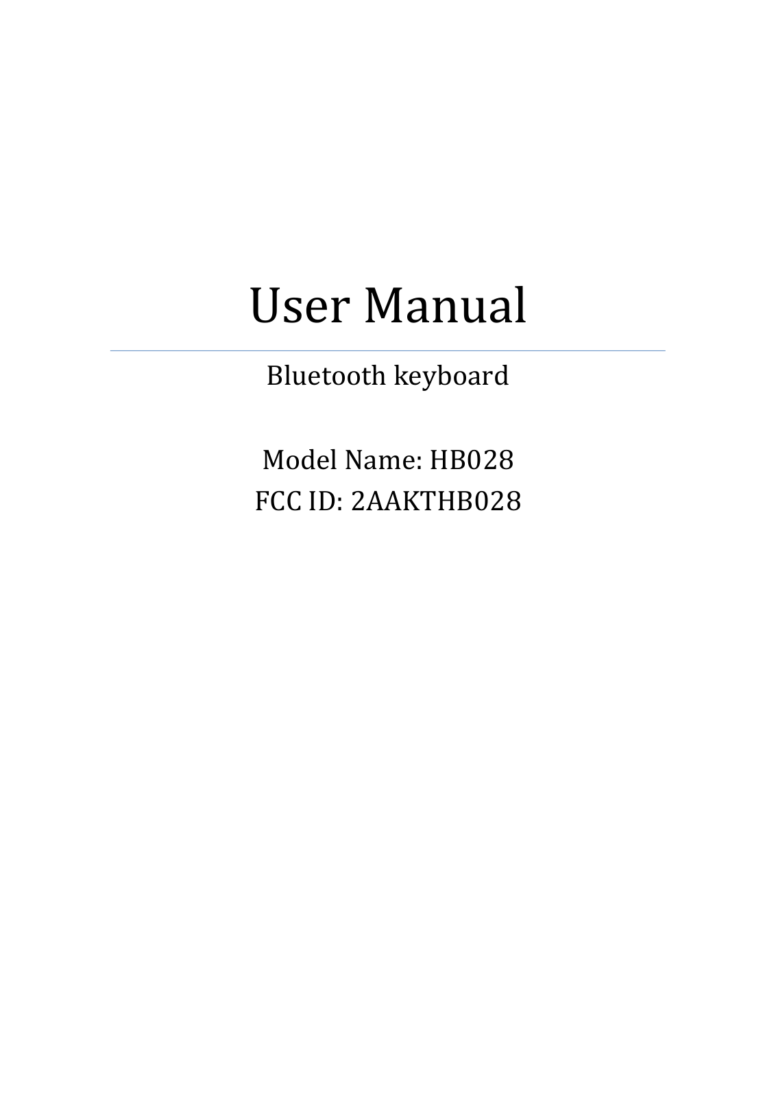 Hastech Technology HB028 User Manual