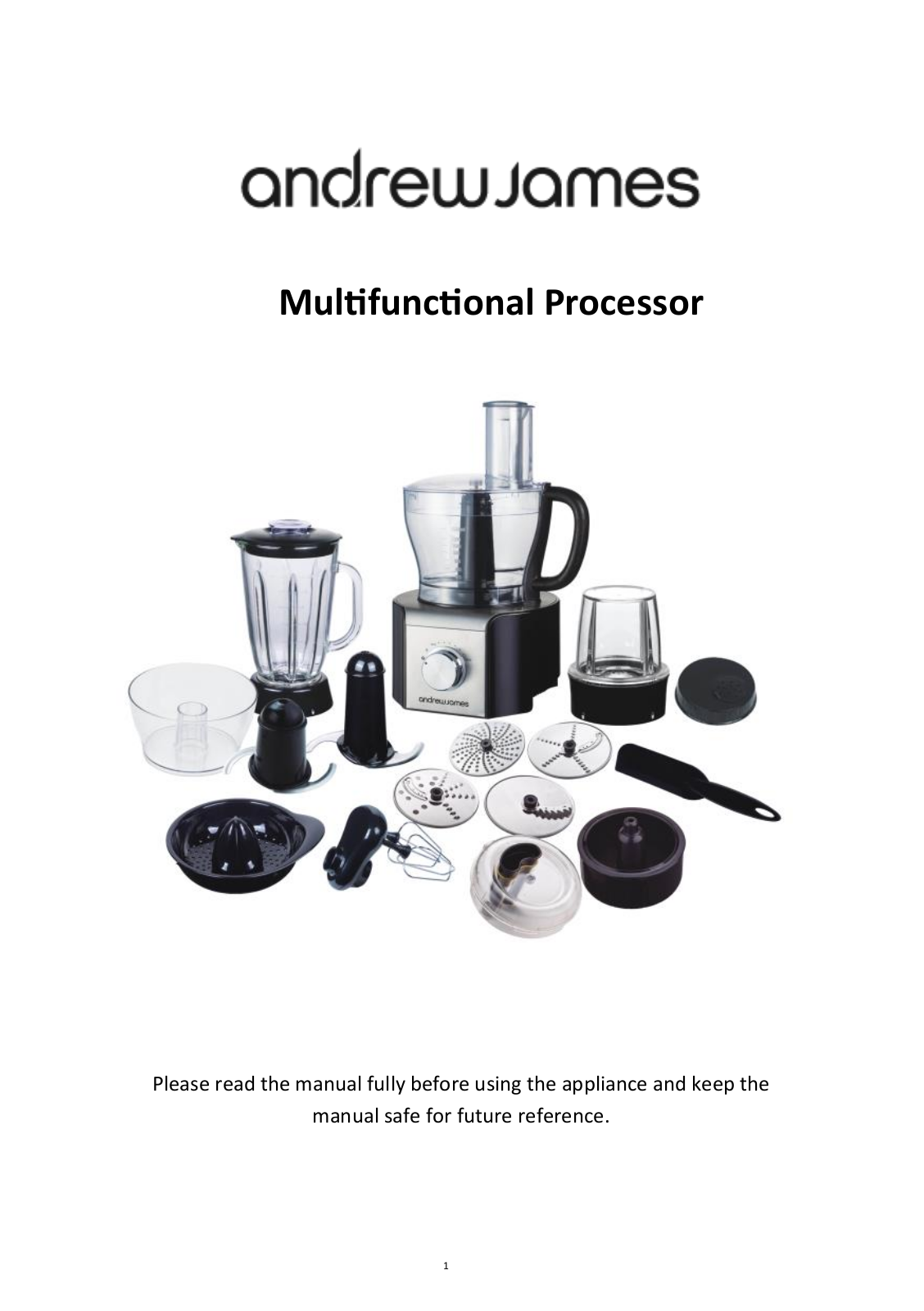 Andrew James Multifunctional Food Processor User Manual