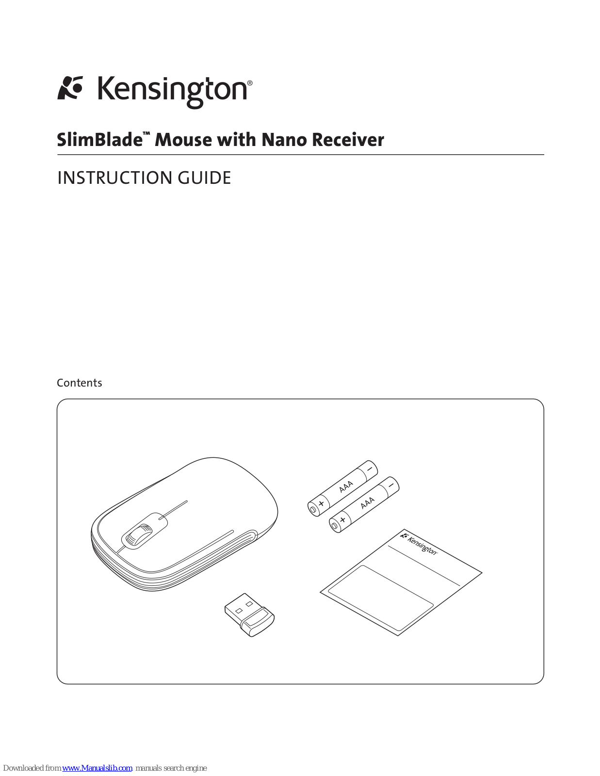 Kensington SlimBlade K72334US Instruction Manual